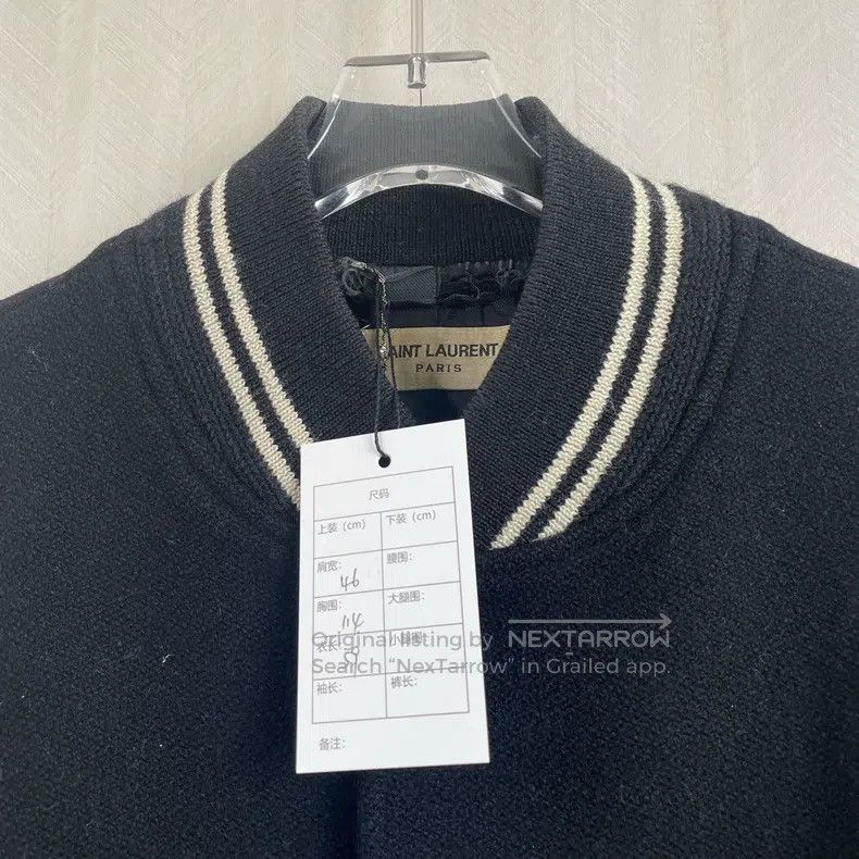 Saint Laurent Paris Saint Laurent Paris Vintage Black and White Baseball Jerse Size US M / EU 48-50 / 2 - 2 Thumbnail