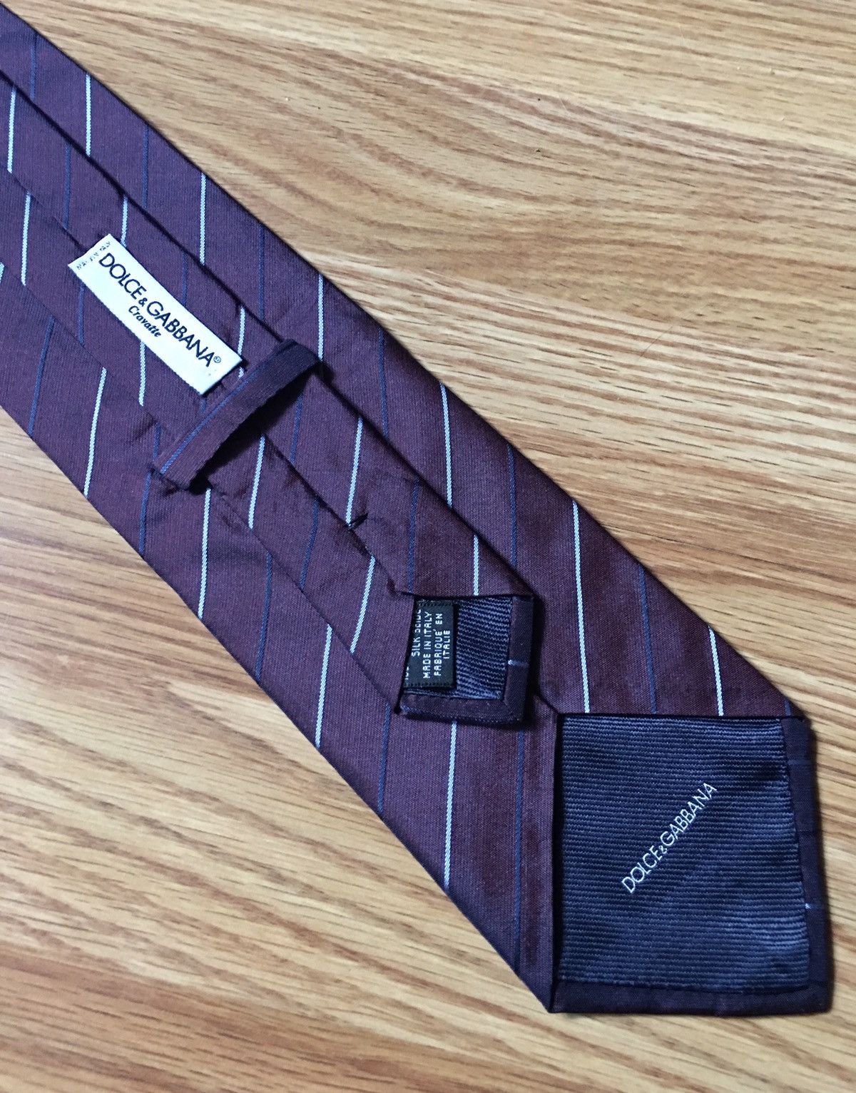 Dolce & Gabbana Dolce & Gabbana Chameleon Stripped Silk Mens Tie Size ONE SIZE - 1 Thumbnail
