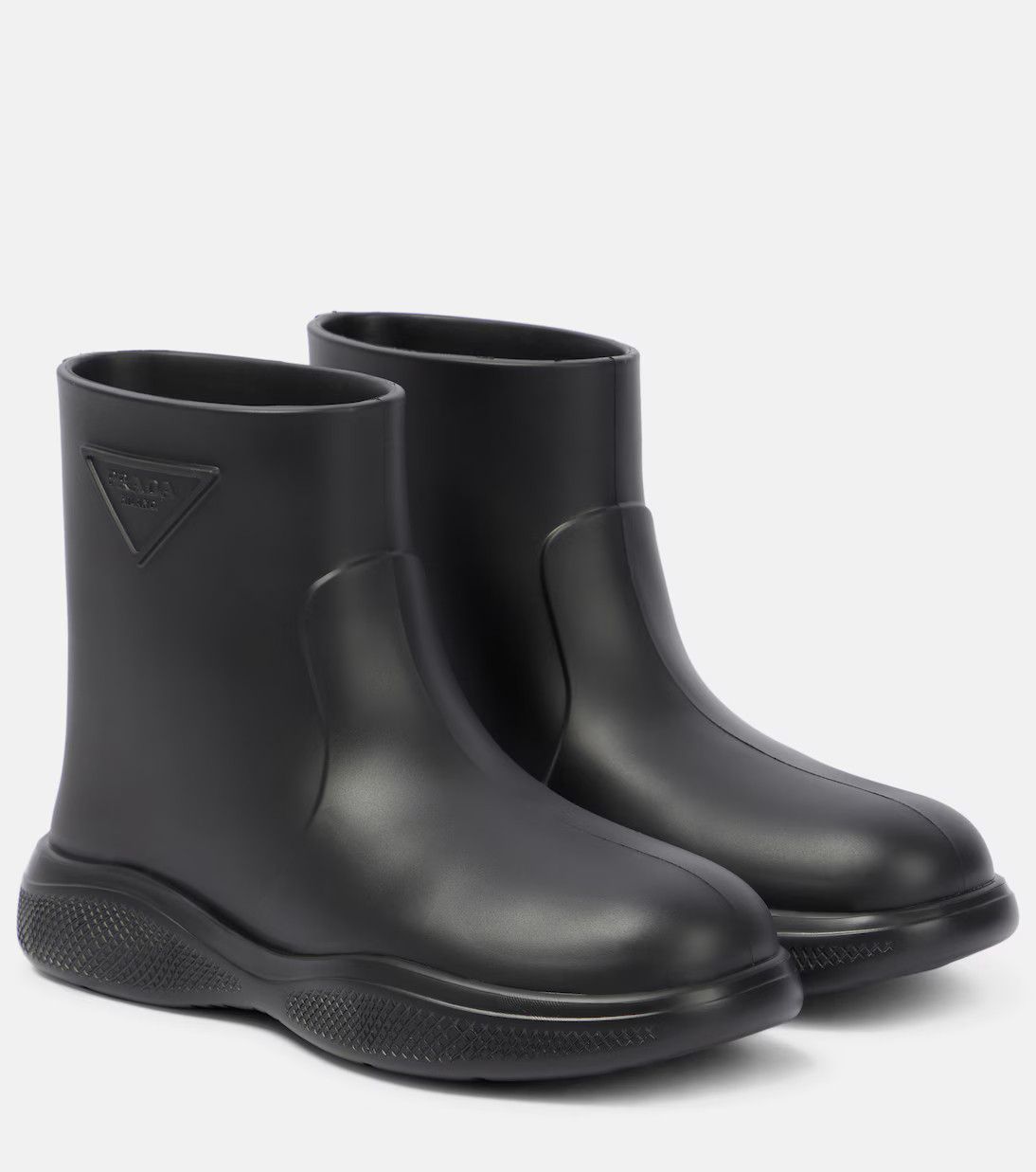 Prada o1B3y1r0226 Rubber Ankle Boots in Black Size US 10 / IT 40 - 1 Thumbnail