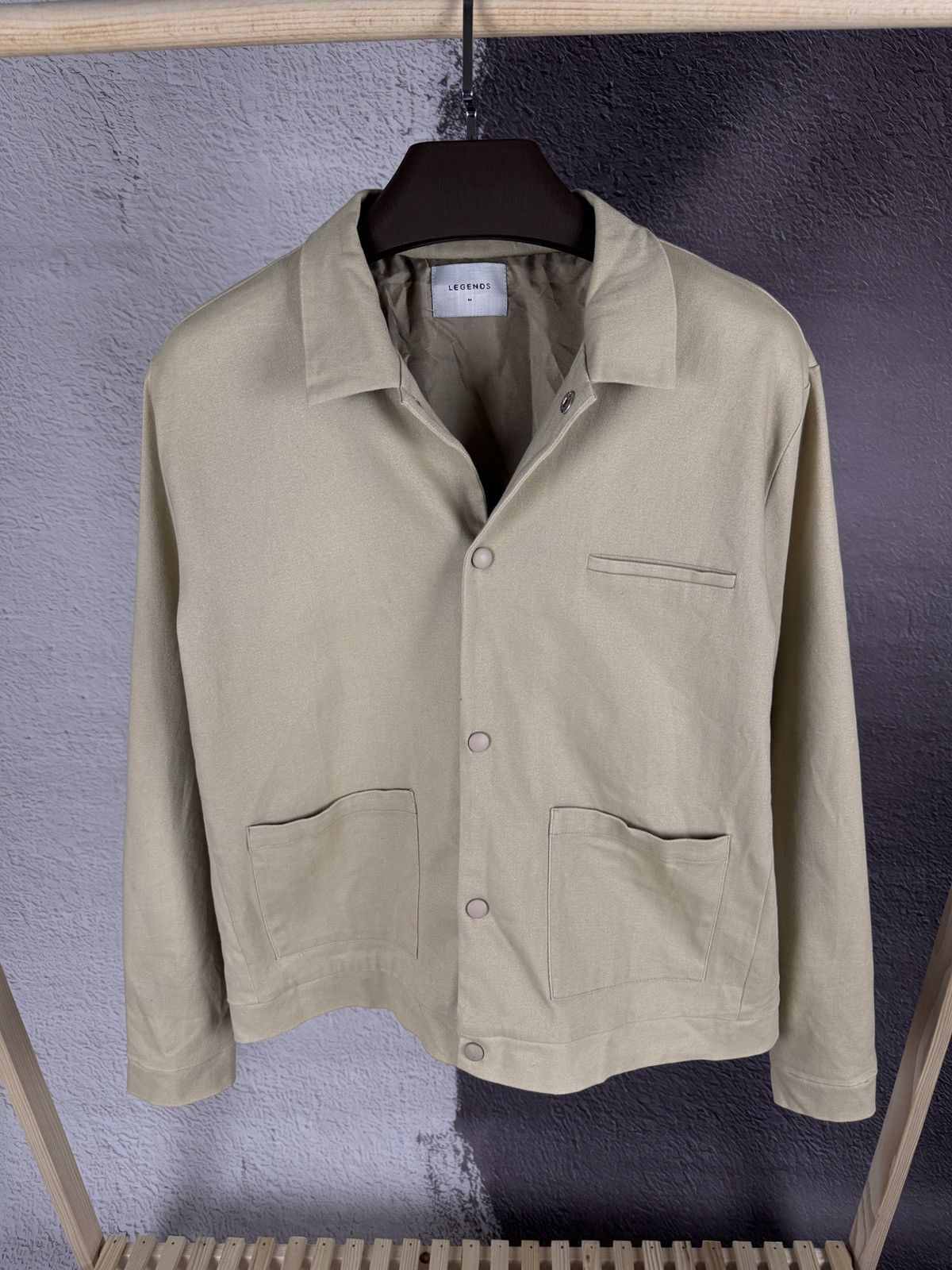 Flannel Legends beige coach jacket bomber flannel Size US M / EU 48-50 / 2 - 2 Thumbnail