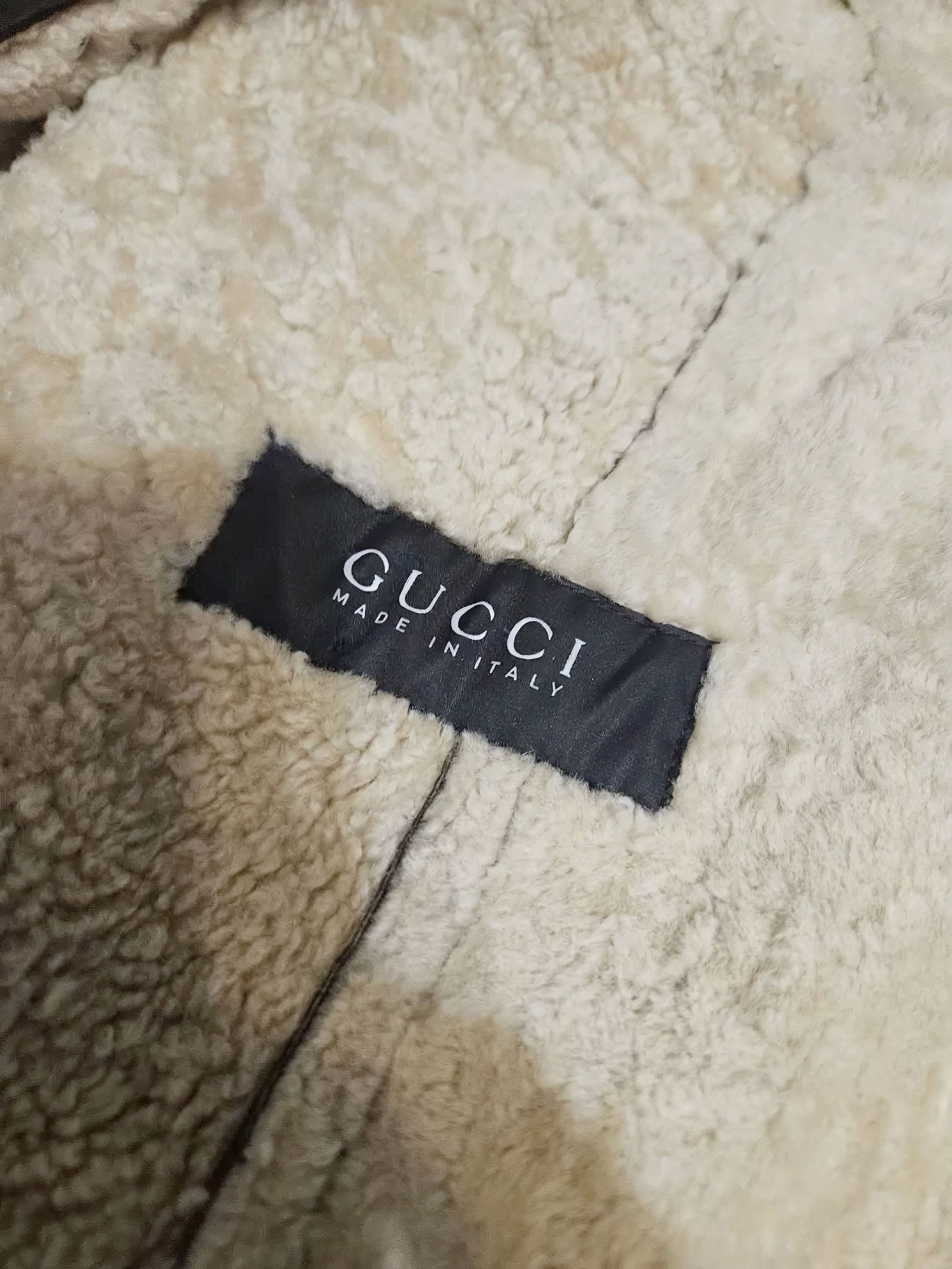 Gucci GUCCI FUR COLLAR SHEEP SHEARLING COAT JACKET Size US L / EU 52-54 / 3 - 3 Thumbnail