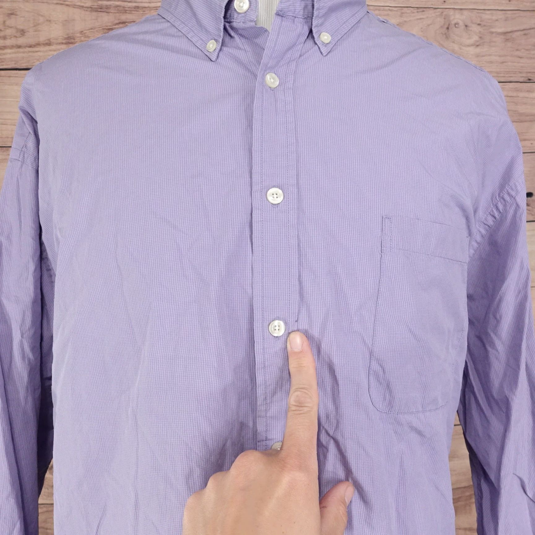 Roundtree & Yorke VINTAGE None Casuals Shirt Long Sleeve Adults 3XL Purple Check Cotton Business Formal Party Winter Men's Size US XXL / EU 58 / 5 - 4 Thumbnail