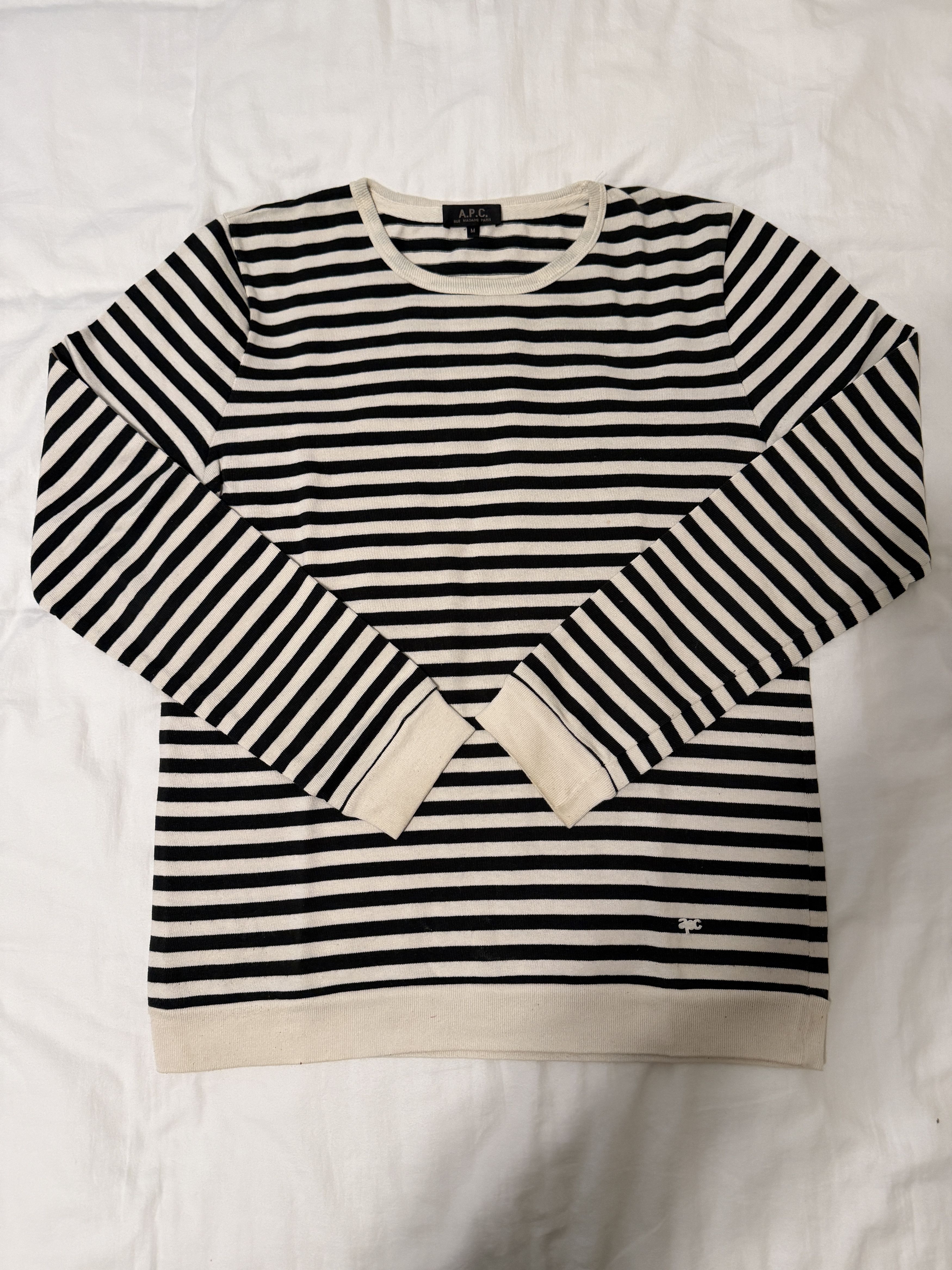 A.P.C. Striped Sweatshirt Size US M / EU 48-50 / 2 - 1 Thumbnail