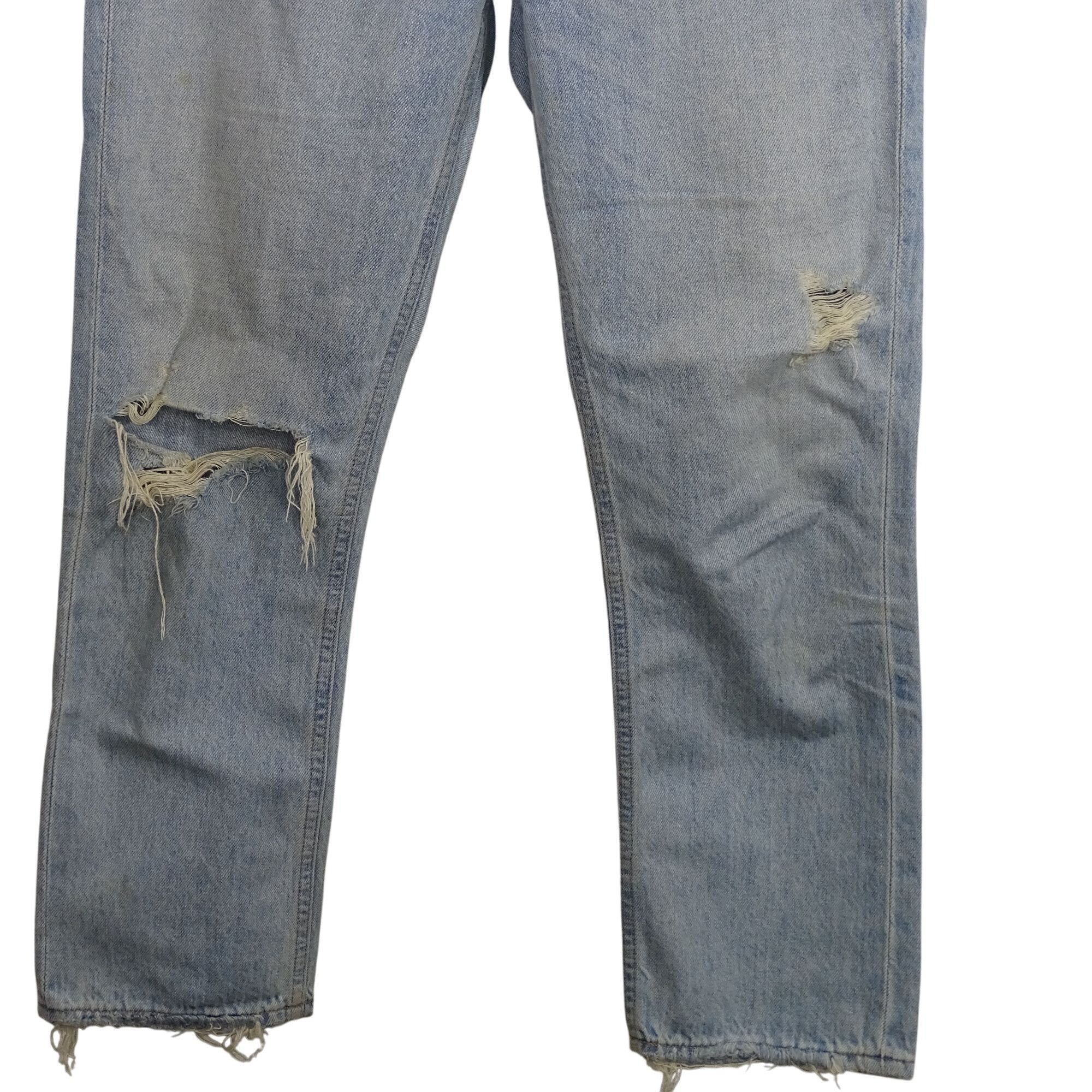 Agolde Agolde Riley High Rise Slim Straight Ripped Jeans Size 25 Li Size 25" / US 0 / IT 36 - 2 Thumbnail