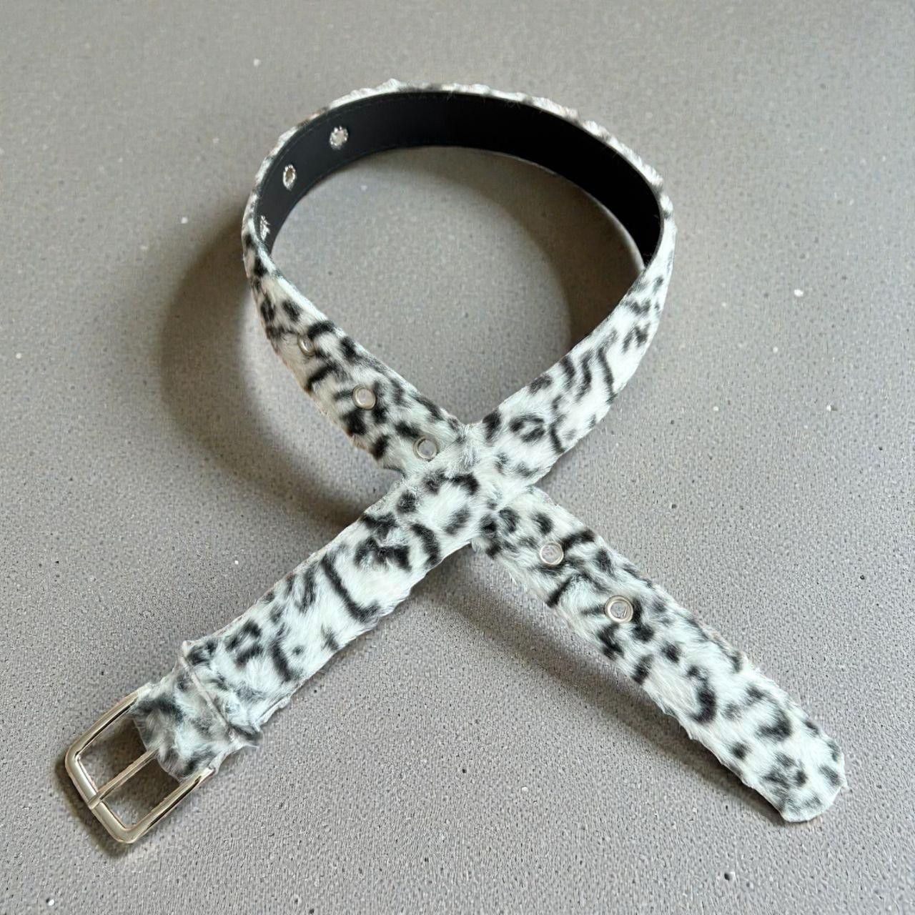Other White Leopard Print Western Belt Size ONE SIZE - 3 Thumbnail