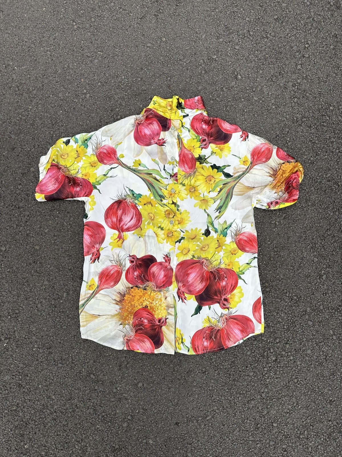 Dolce & Gabbana RARE DOLCE & GABBANA ONION PRINT SILK BLOUSE TOP WOMEN Size L / US 10 / IT 46 - 12 Thumbnail