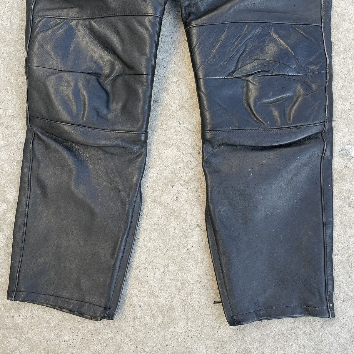 Leather × Vintage Vintage Moto Real Leather Pants 90s Indian Angel USA Y2K Size US 30 / EU 46 - 3 Thumbnail