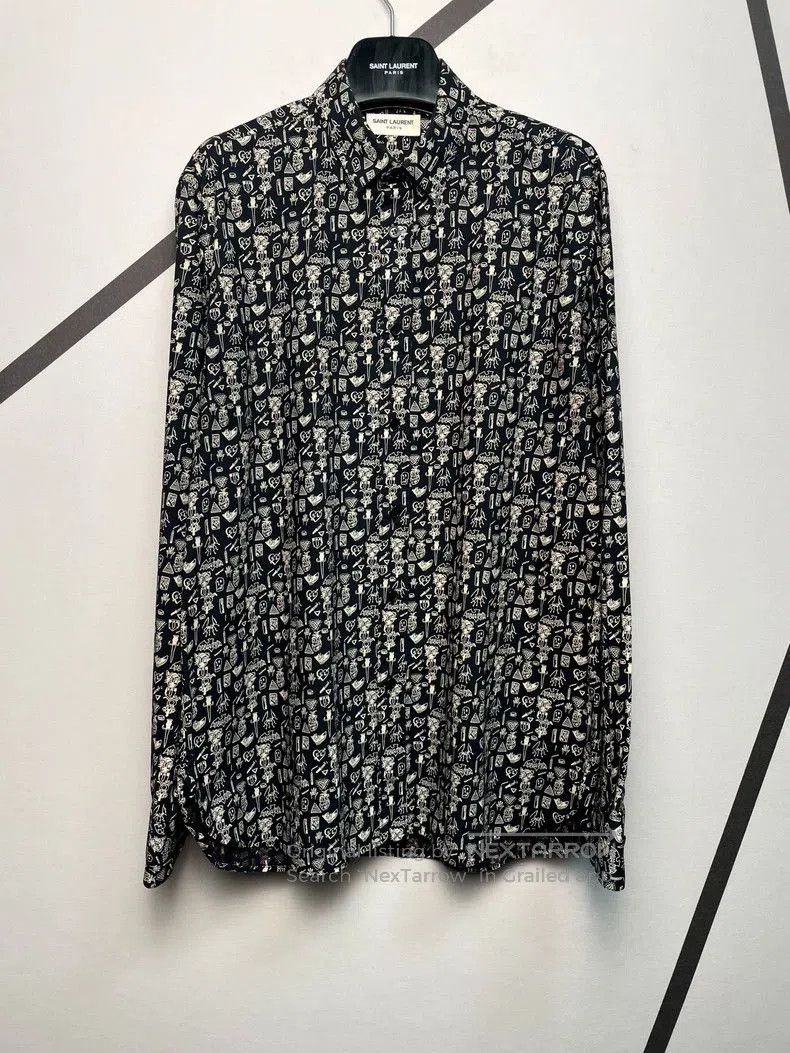 Saint Laurent Paris Saint Laurent SLP All-Over Print Shirt. Size US L / EU 52-54 / 3 - 1 Thumbnail