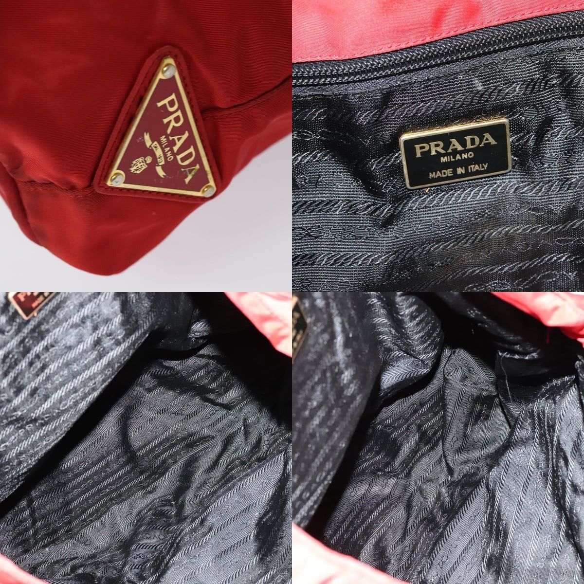 Prada PRADA Tote Bag Nylon Red Gold Size ONE SIZE - 11 Thumbnail