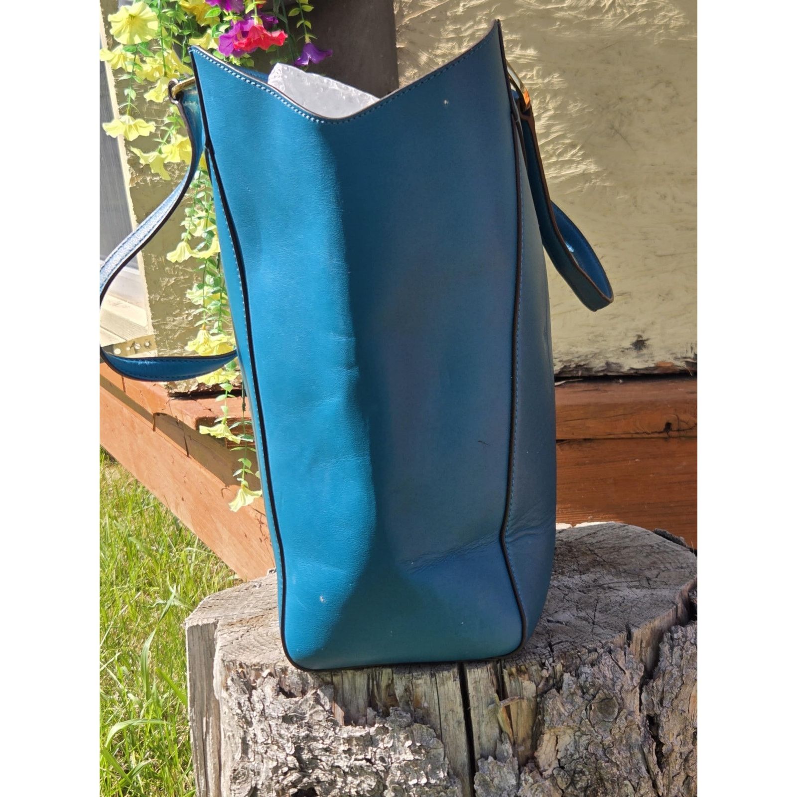 Ralph Lauren Ralph Lauren teal large leather tote Size ONE SIZE - 3 Thumbnail