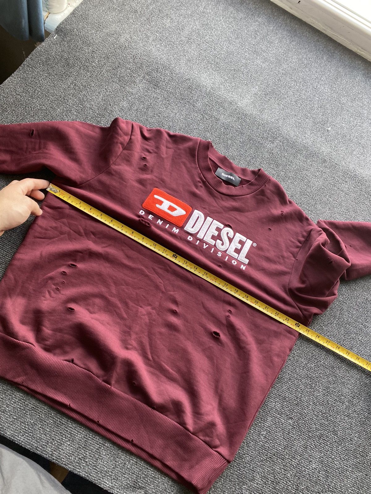 Diesel 🔥Diesel distressed mens sweatshirt punk opium Size US S / EU 44-46 / 1 - 9 Thumbnail