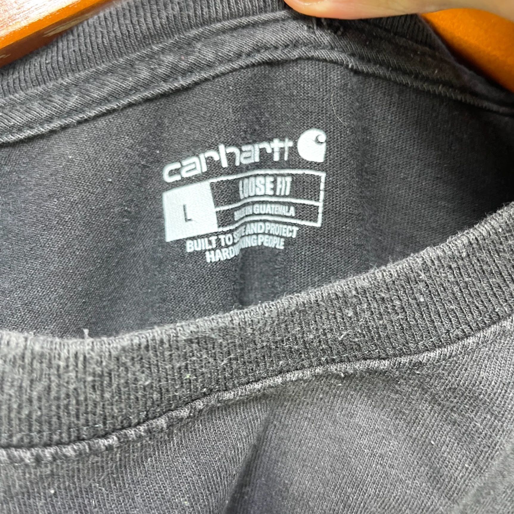 Carhartt VINTAGE Carhartt Sun Faded Black Pocket T Shirt Large Size US L / EU 52-54 / 3 - 4 Thumbnail