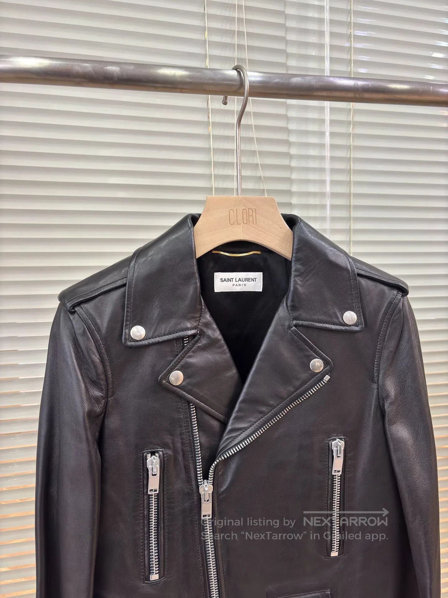 Saint Laurent Paris YSL Saint Laurent Leather Biker Jacket. Size XS / US 0-2 / IT 36-38 - 3 Thumbnail