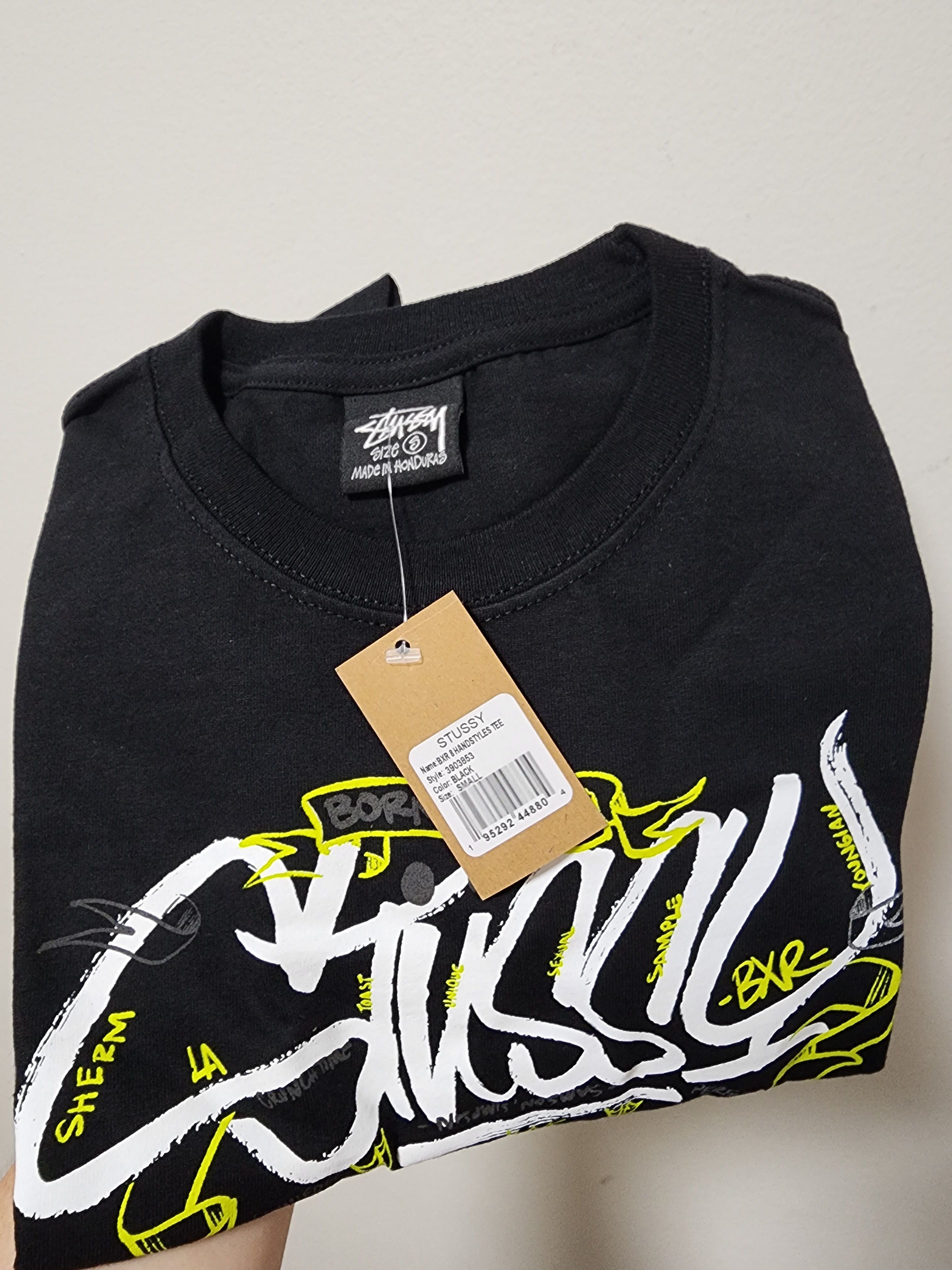 特売 STUSSY & BORN X RAISED HANDSTYLES TEE Tシャツ/カットソー(半袖