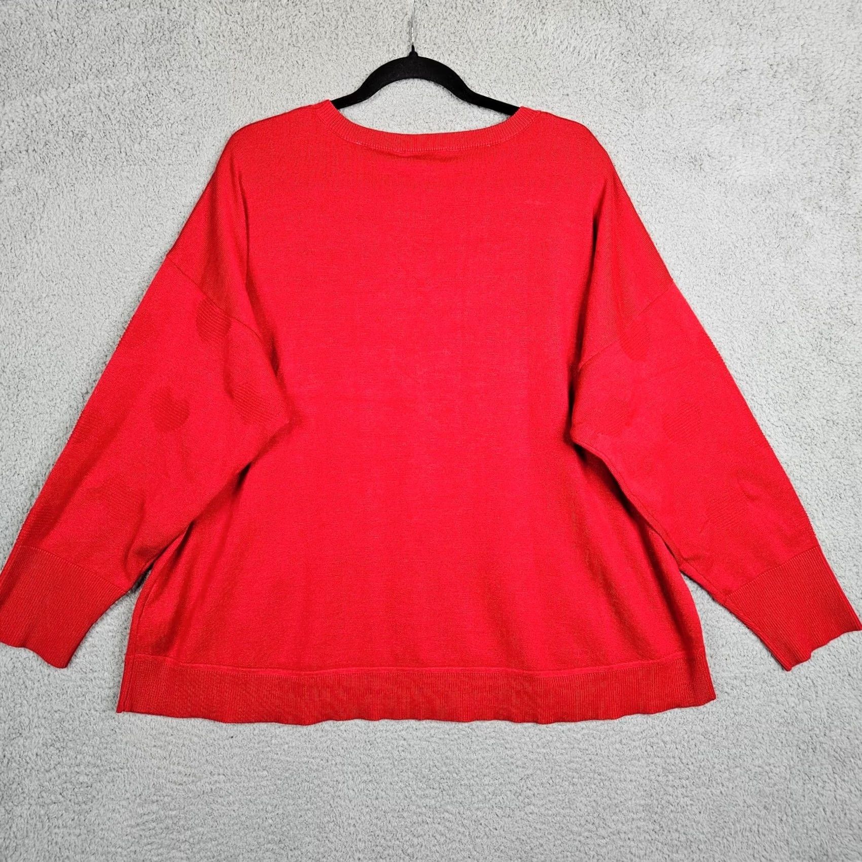 Vintage Cable & Gauge Red Long Sleeve Pull-over Sweater - Size 2X Size XXL / US 16-18 / IT 52-54 - 2 Thumbnail