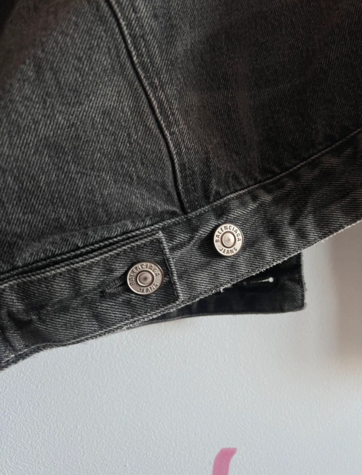 Balenciaga Balenciaga Asymmetrical Off Shoulder Denim Jacket Size US M / EU 48-50 / 2 - 4 Thumbnail