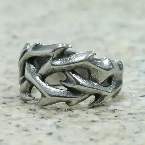 Jewelry × Vintage Tribal Thorns Ring Spike Graffiti Goth Punk Rock Jewelry Size ONE SIZE - 4 Thumbnail