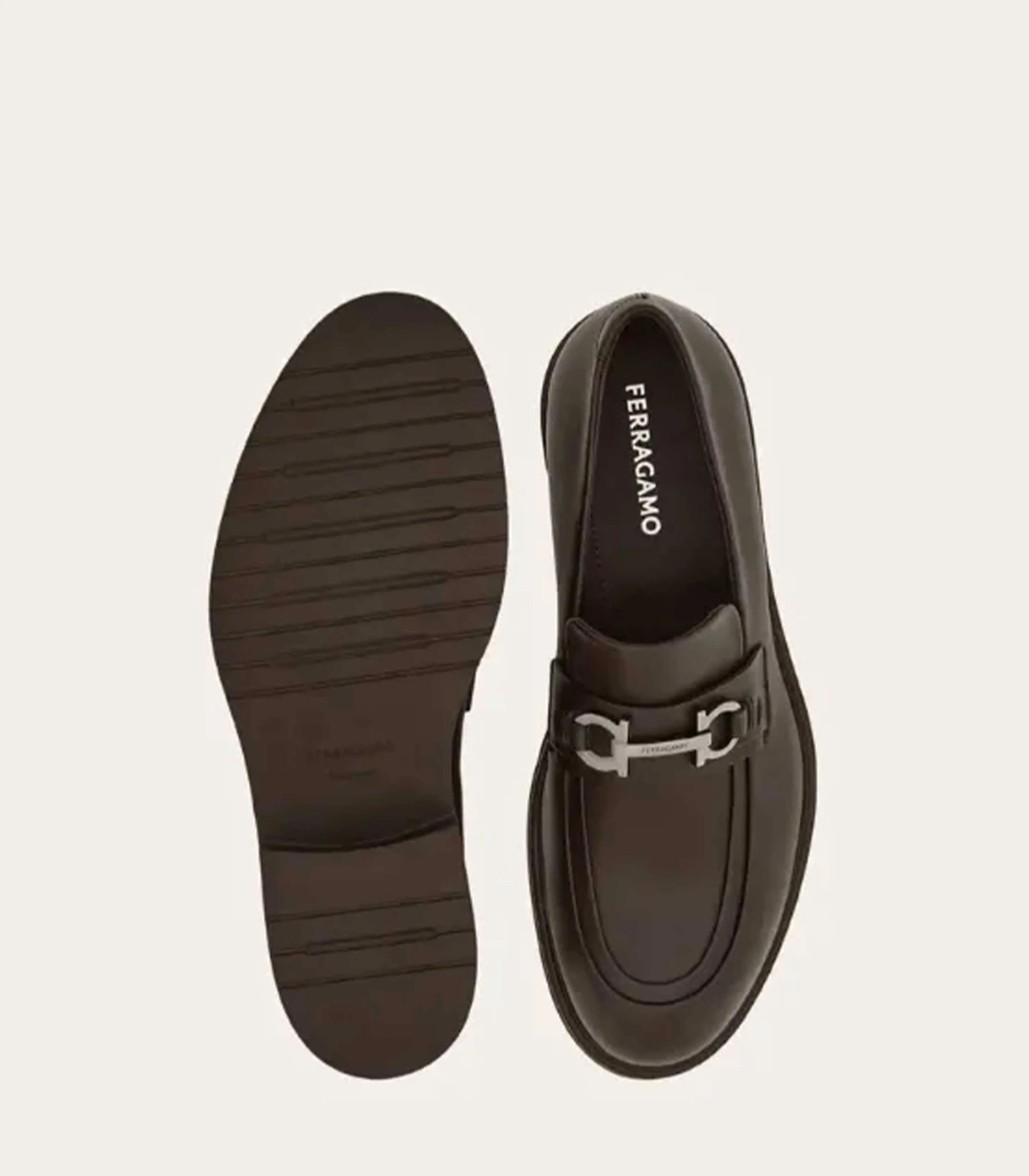 Salvatore Ferragamo o1s1rm0126 Fiorello Loafers in Dark Brown Size US 8 / EU 41 - 5 Thumbnail