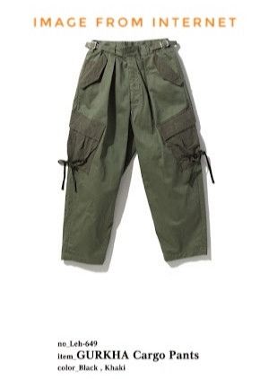 Japanese Brand Leh Gurkha Cargo Military Army Drop Crotch Wide Leg Pants Size US 34 / EU 50 - 7 Thumbnail