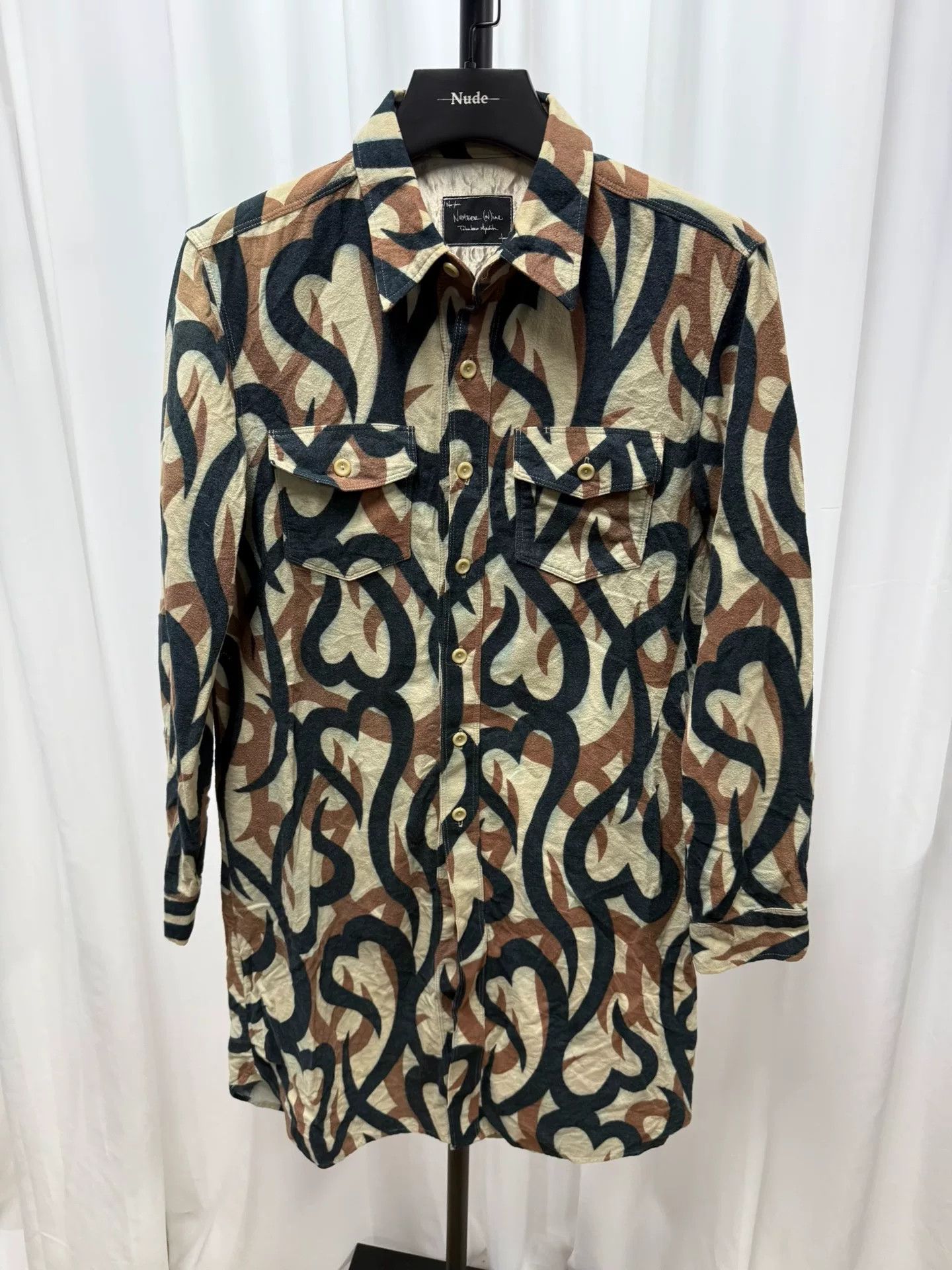 Comme des Garcons Artistic Pocket Shirt in Wool Blend Size US M / EU 48-50 / 2 - 1 Thumbnail
