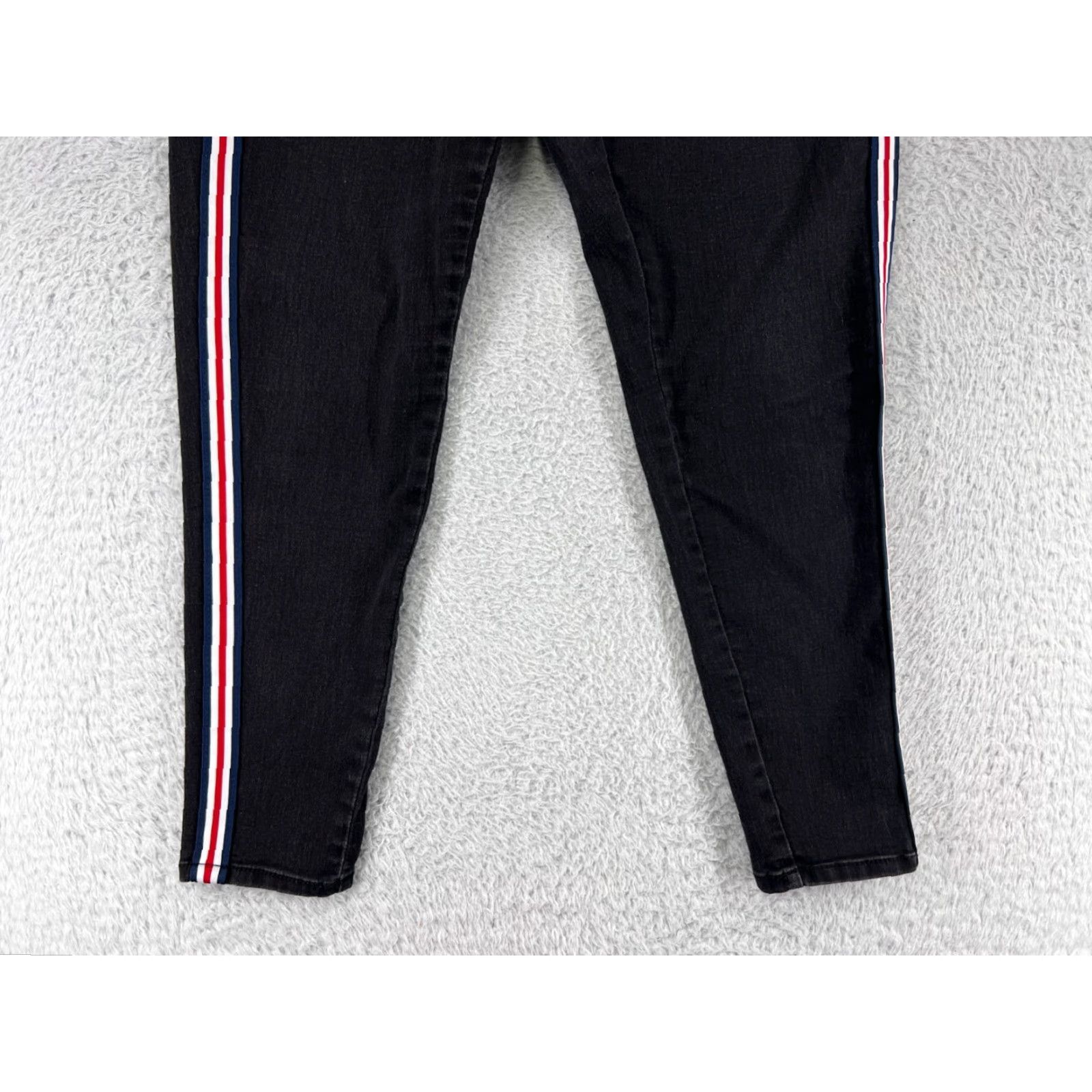Vintage WAX JEAN Jeans Womens 16 Black Cotton Blend Denim Medium Wash Tapered 5-Pocket Design Zip Inseam 26 in Mid Rise Cotton Blend Size 38" / US 16 / IT 52 - 6 Thumbnail