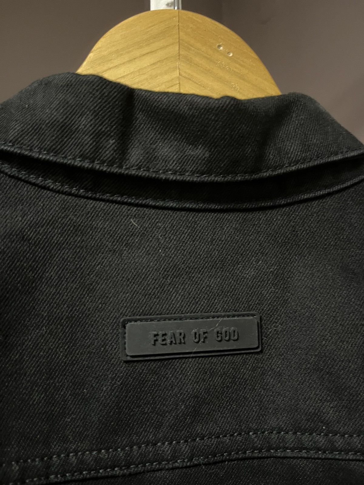 Fear of God Full Black Fear Of God Essentials Denim Jacket Boxy Fit Size US M / EU 48-50 / 2 - 9 Thumbnail
