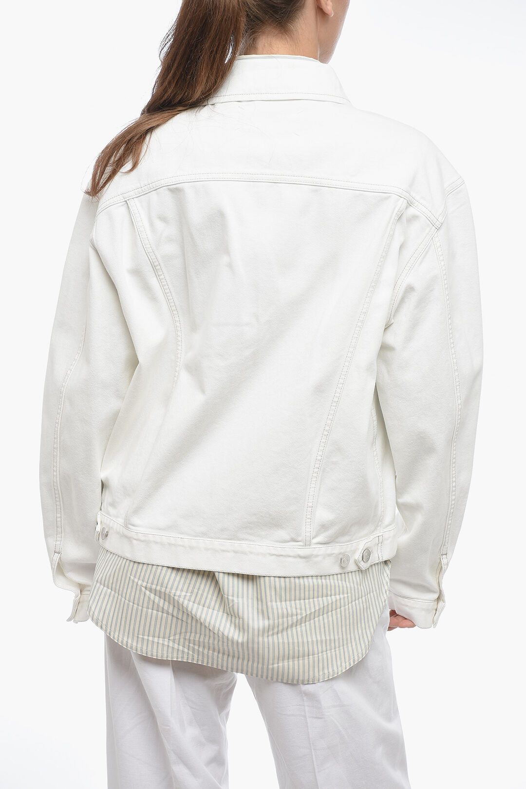 Maison Margiela og1mm1224 Denim Jacket in White Size XS / US 0-2 / IT 36-38 - 2 Thumbnail