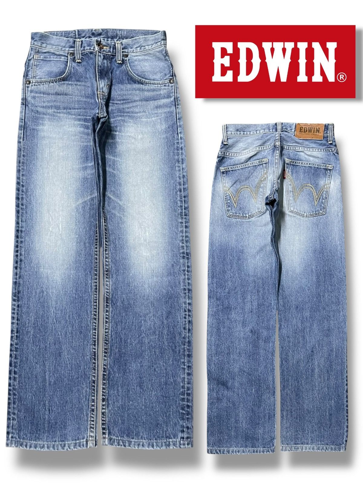 Edwin Vintage Edwin 404 Exclusive Japan - Faded Wash Jeans Size US 31 - 1 Thumbnail