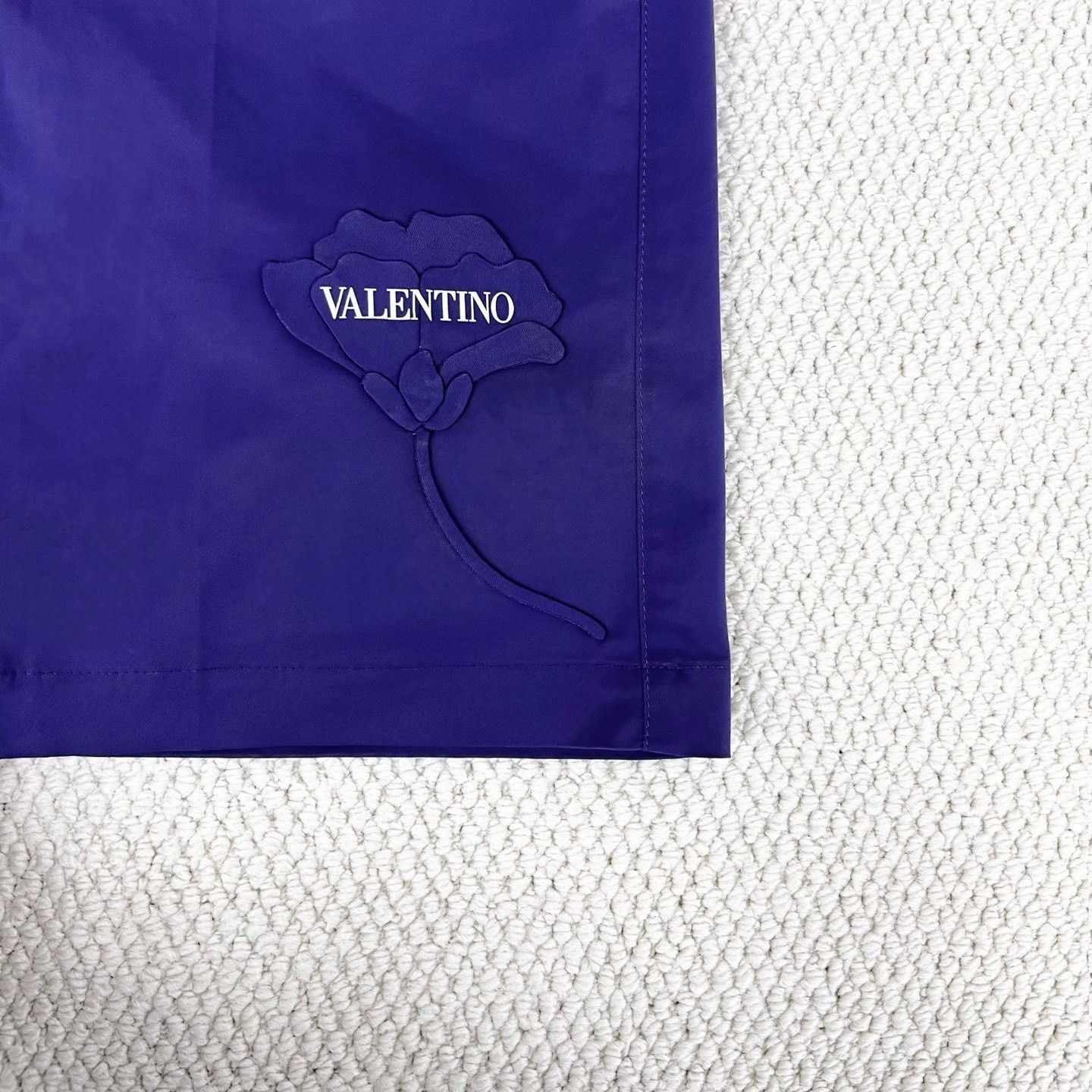 Valentino Valentino Purple Embroidered Floral Logo Shorts Size US 30 / EU 46 - 4 Thumbnail