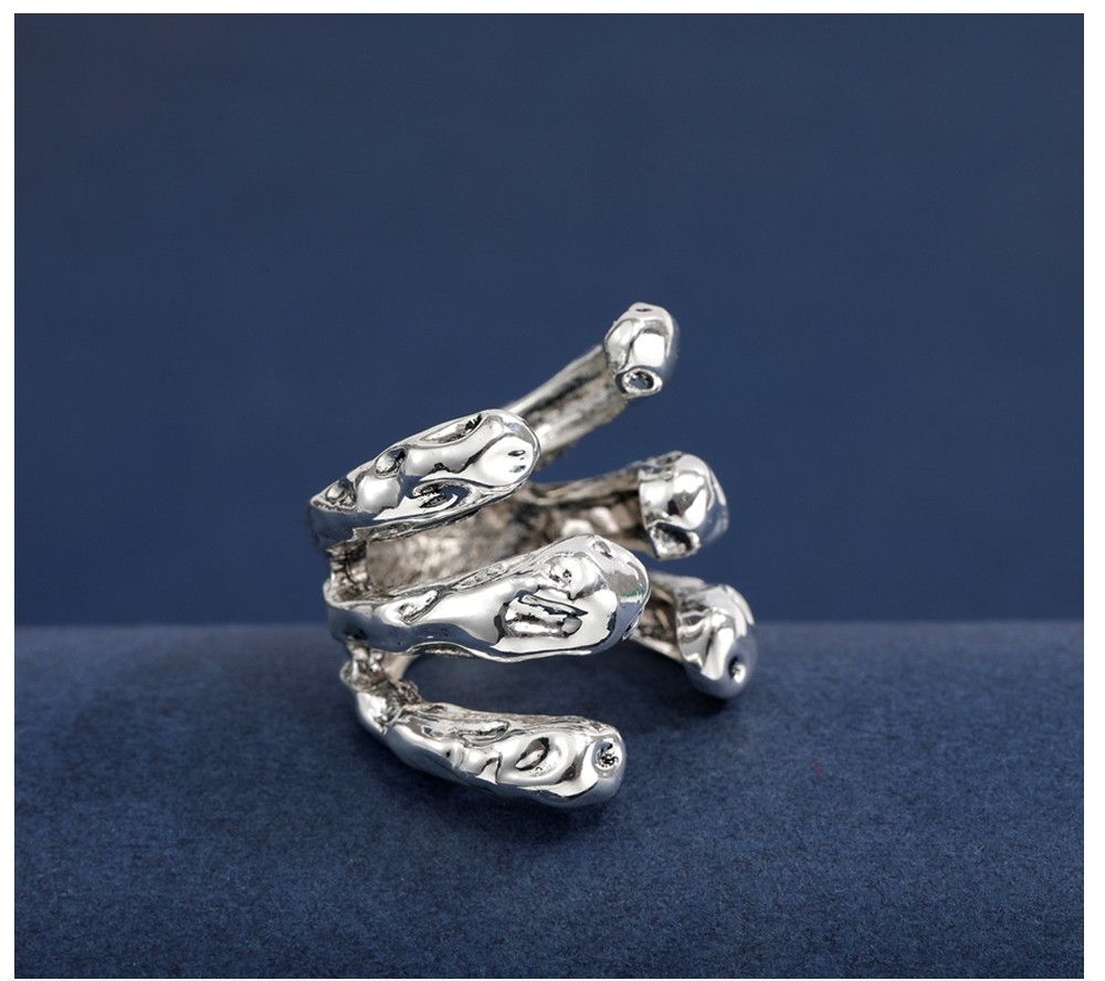 Jewelry Unique Punk Hip Hop Retro Ring Size ONE SIZE - 2 Thumbnail