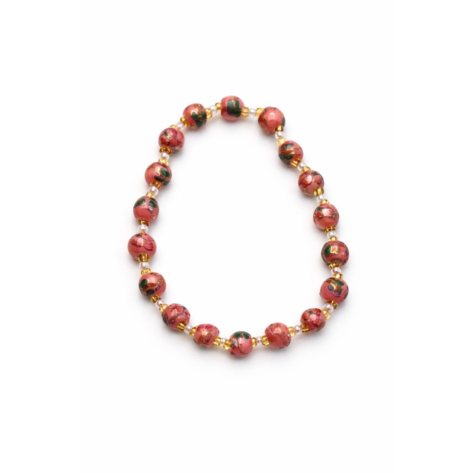 Other 6.25" Pink Floral Stretch Bracelet Size ONE SIZE - 1 Preview