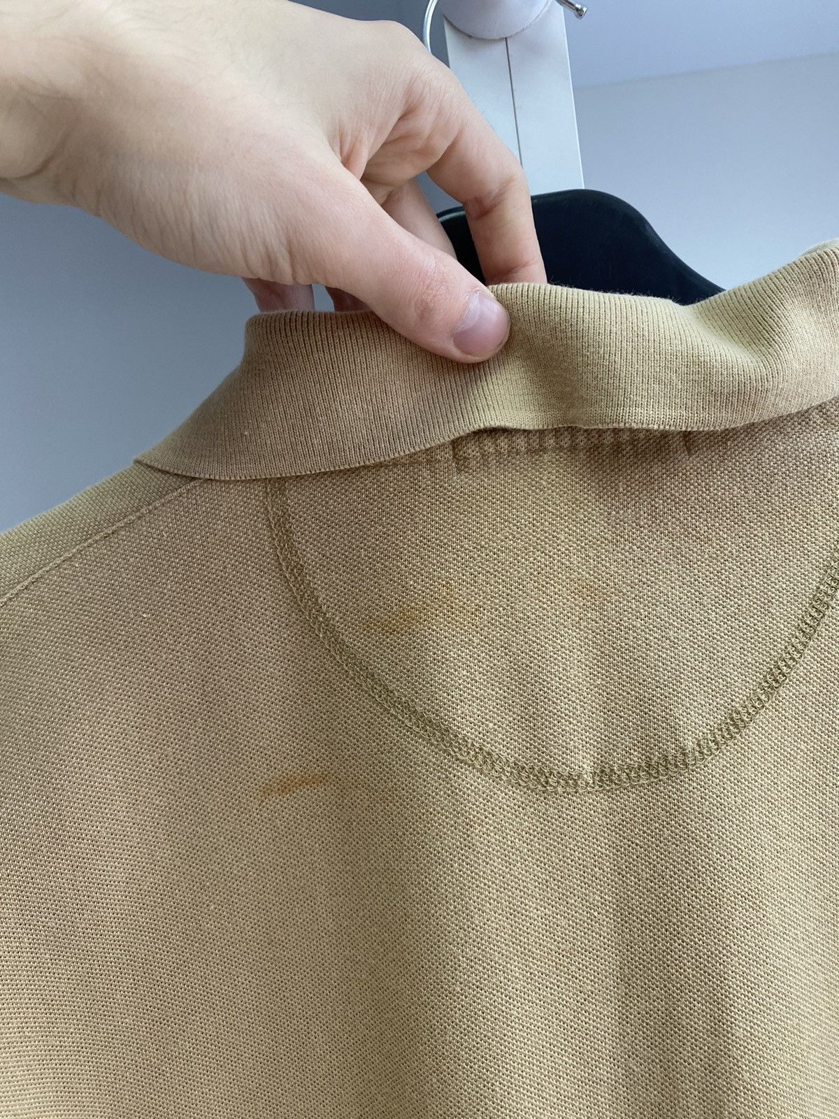 Burberry × Designer × Vintage Vintage Burberry Long Sleeve Rugby Beige Shirt Size US XL / EU 56 / 4 - 16 Thumbnail