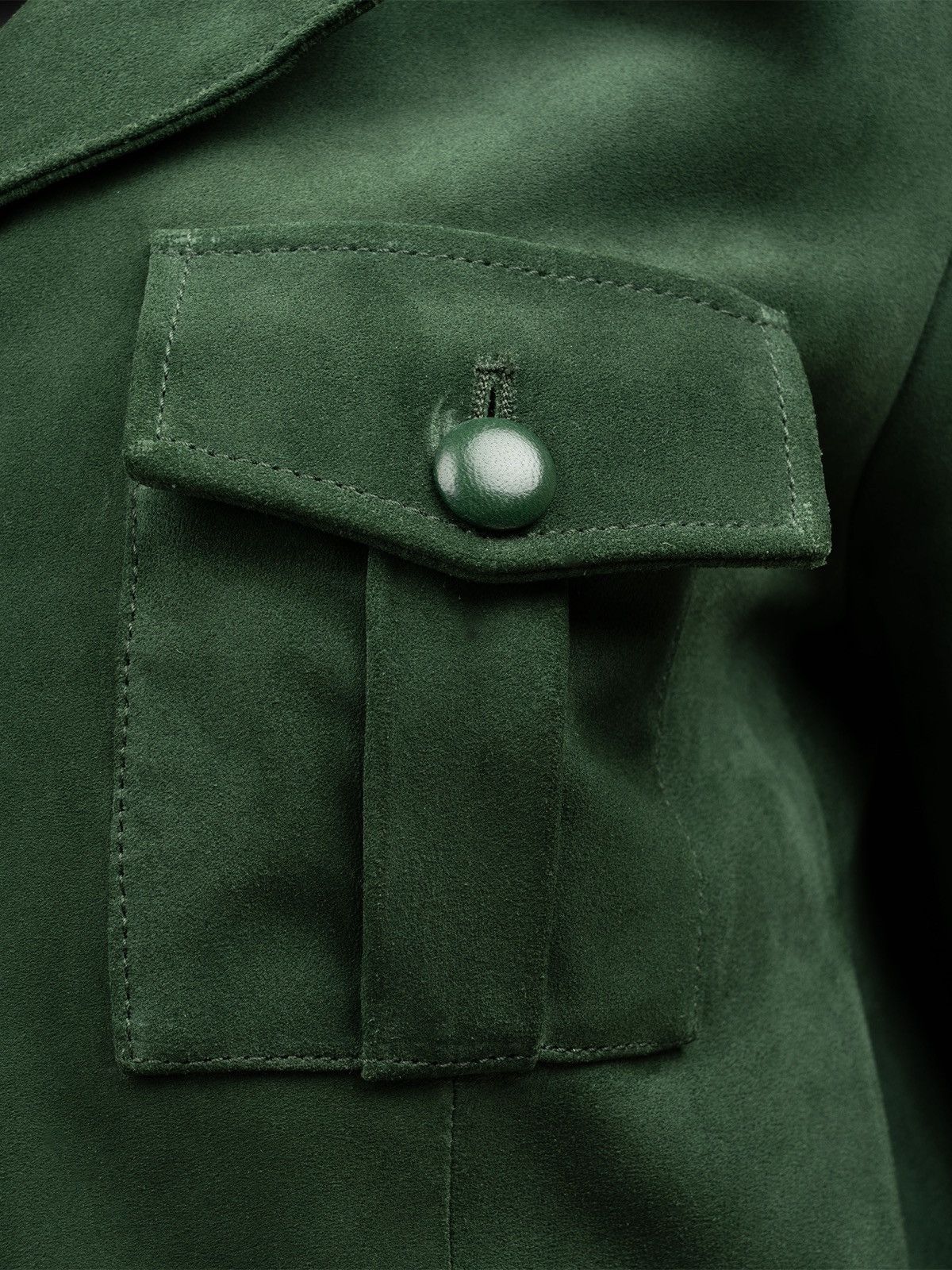 Saint Laurent Paris Saint Laurent suede trucker green jacket Size XS / US 0-2 / IT 36-38 - 3 Thumbnail