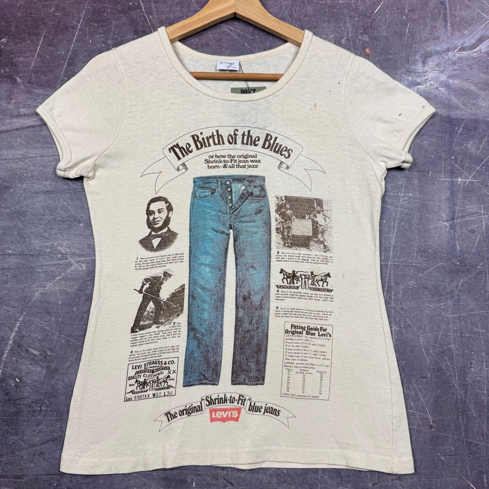 70s Levi's The Birth of Blue Jeans Big E RARE Shirt 2268