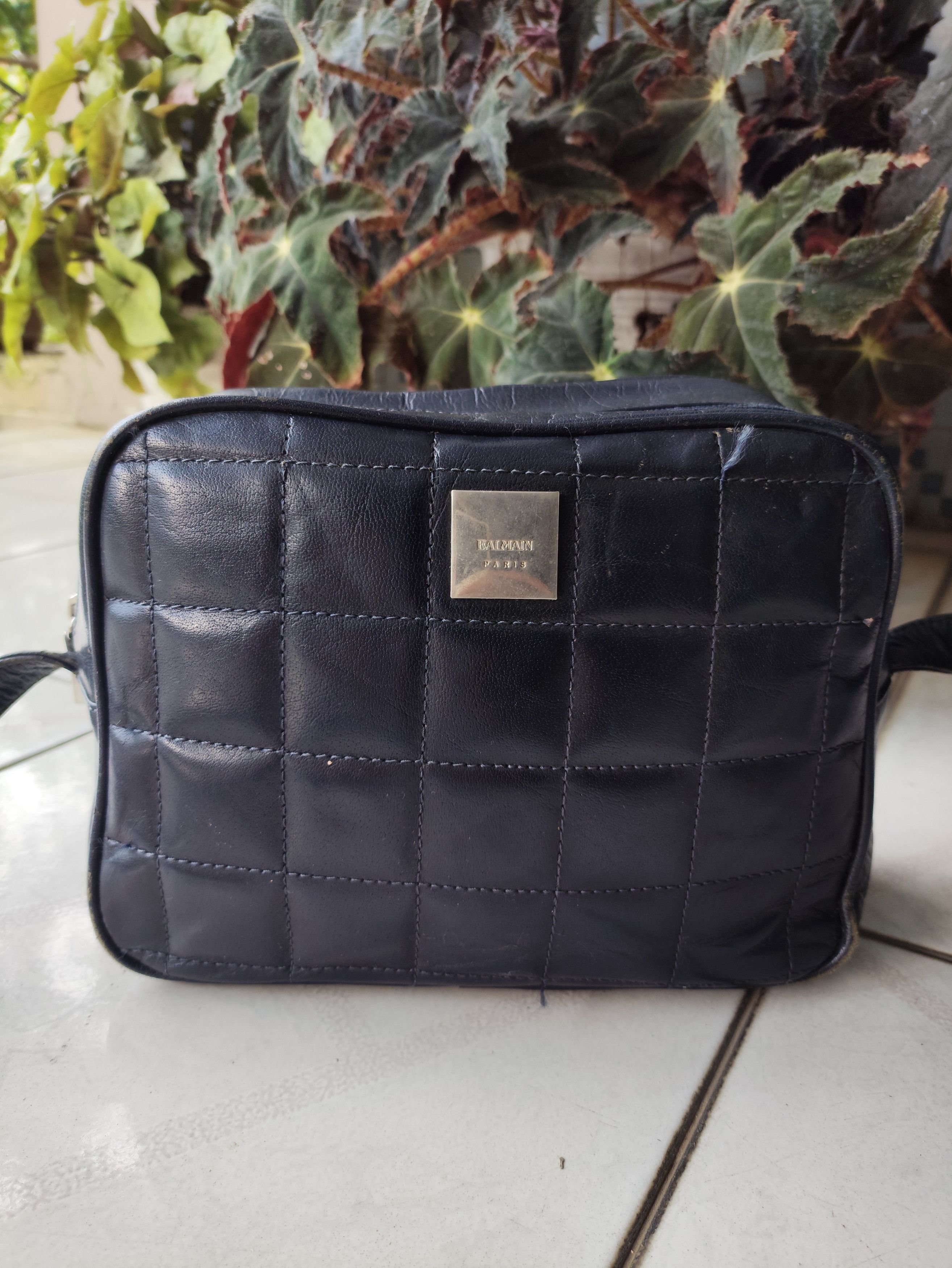 Balmain Balmain Paris Leather Quilted Camera Size ONE SIZE - 2 Thumbnail