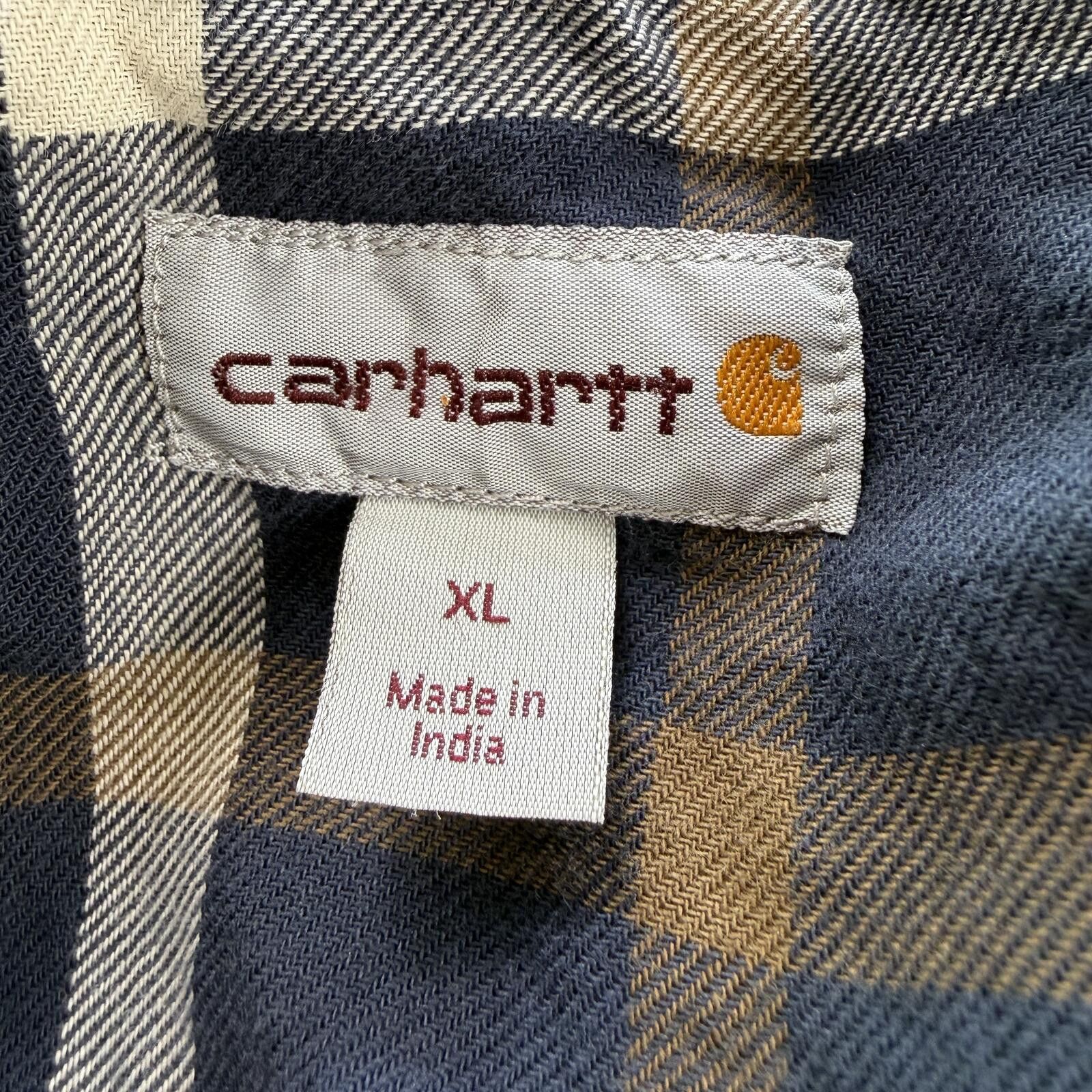 Carhartt Carhartt Flannel Lined Canvas Shirt Jacket Snap Front XL Size US XL / EU 56 / 4 - 5 Thumbnail
