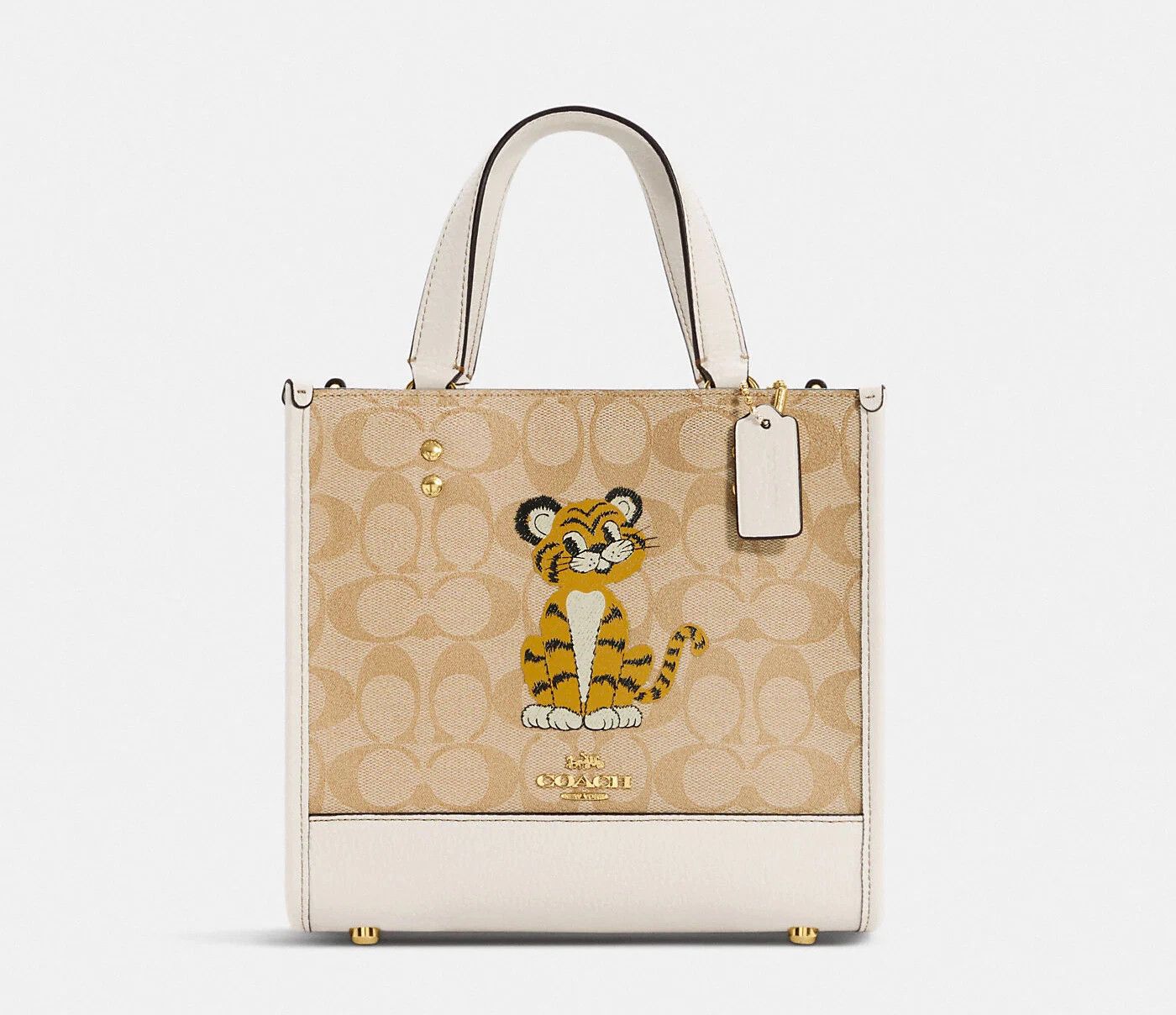 Coach Dempsey Tote Bag 22 In Signature Canvas With Tiger C7001 Size ONE SIZE - 8 Thumbnail