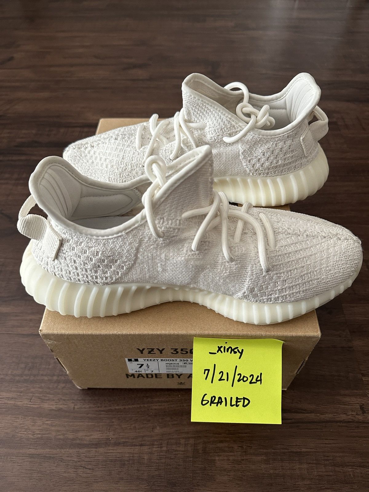 Adidas Yeezy Boost 350 V2 BONE Size US 7.5 / EU 40-41 - 4 Thumbnail