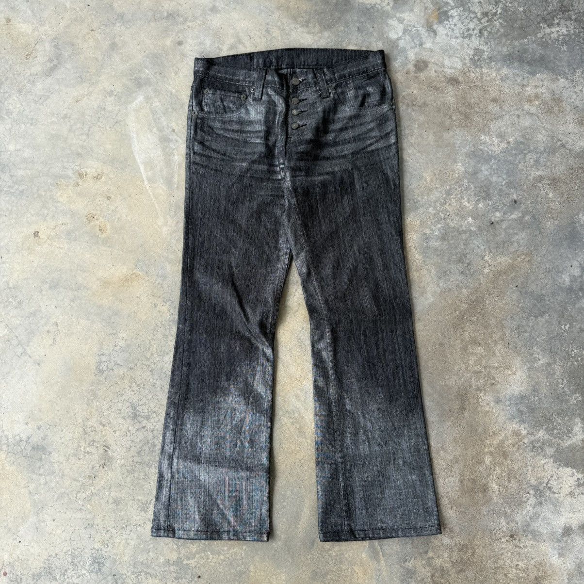 Tornado Mart Vintage Tornado Mart Flare Wax Jeans Size US 30 / EU 46 - 2 Thumbnail