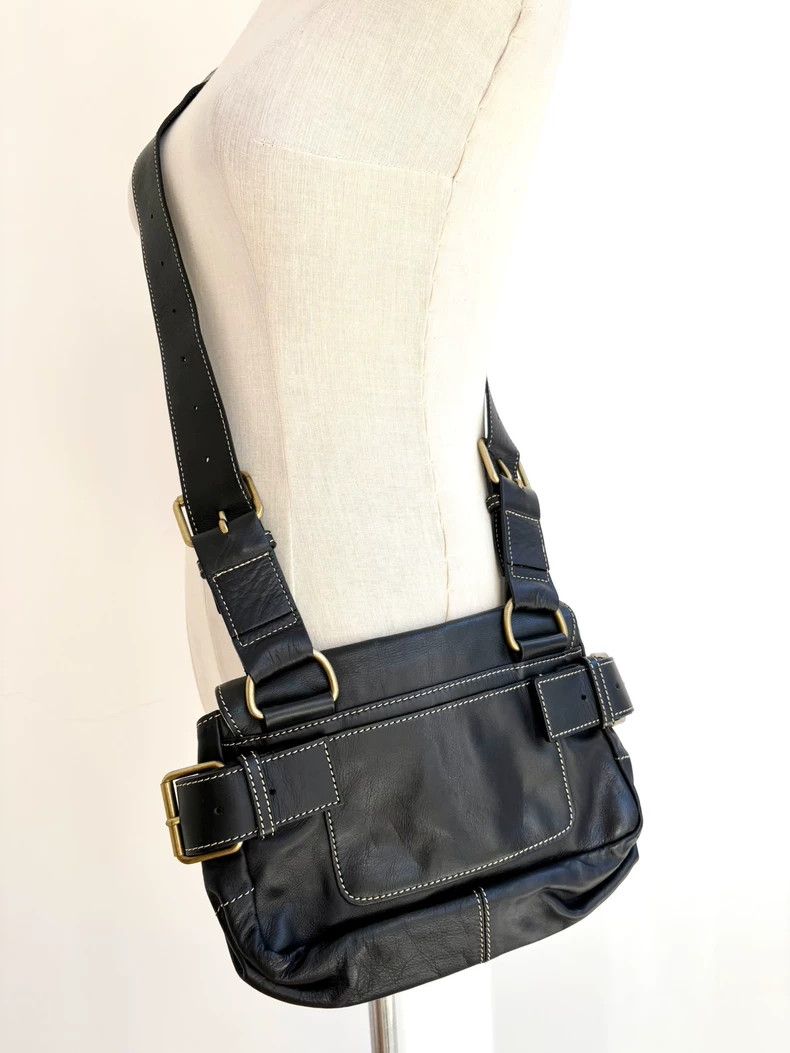Vivienne Westwood Vivienne Westwood size os Black leather Saturn shoulder bag Size ONE SIZE - 3 Thumbnail