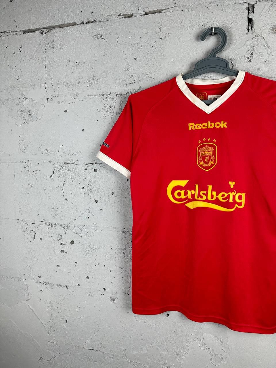 Reebok × Vintage Reebok Liverpool Carlsberg Big Logo T Shirt Jersey Vintage Size US S / EU 44-46 / 1 - 2 Thumbnail