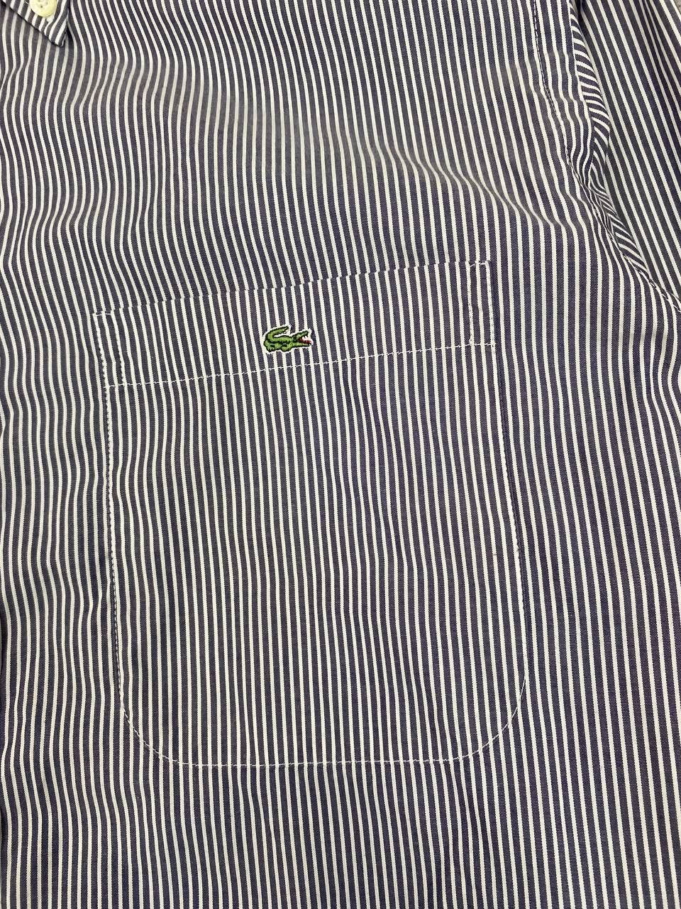 Lacoste Lacoste Men Cotton Shirt Blue White Striped Size S Size US S / EU 44-46 / 1 - 4 Thumbnail