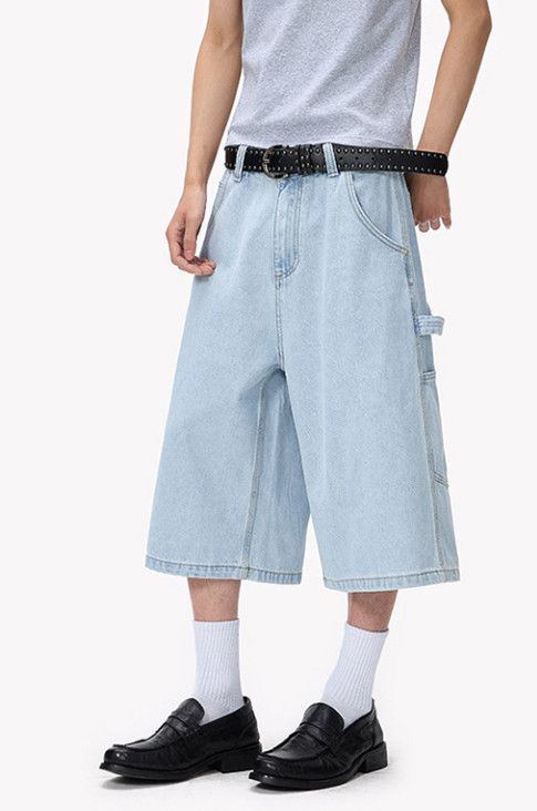 Jean Men's High-Street Style Washed Loose-Fit Casual Denim Shorts Size US 32 / EU 48 - 2 Thumbnail