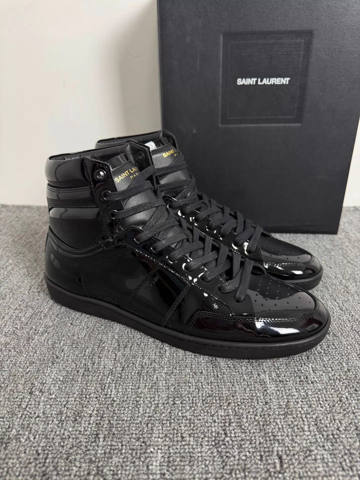 Yves Saint Laurent Saint Laurent mens high top embroidered logo