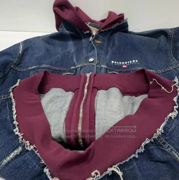 Balenciaga Balenciaga Men's Denim Hooded Jacket. Size US M / EU 48-50 / 2 - 2 Thumbnail