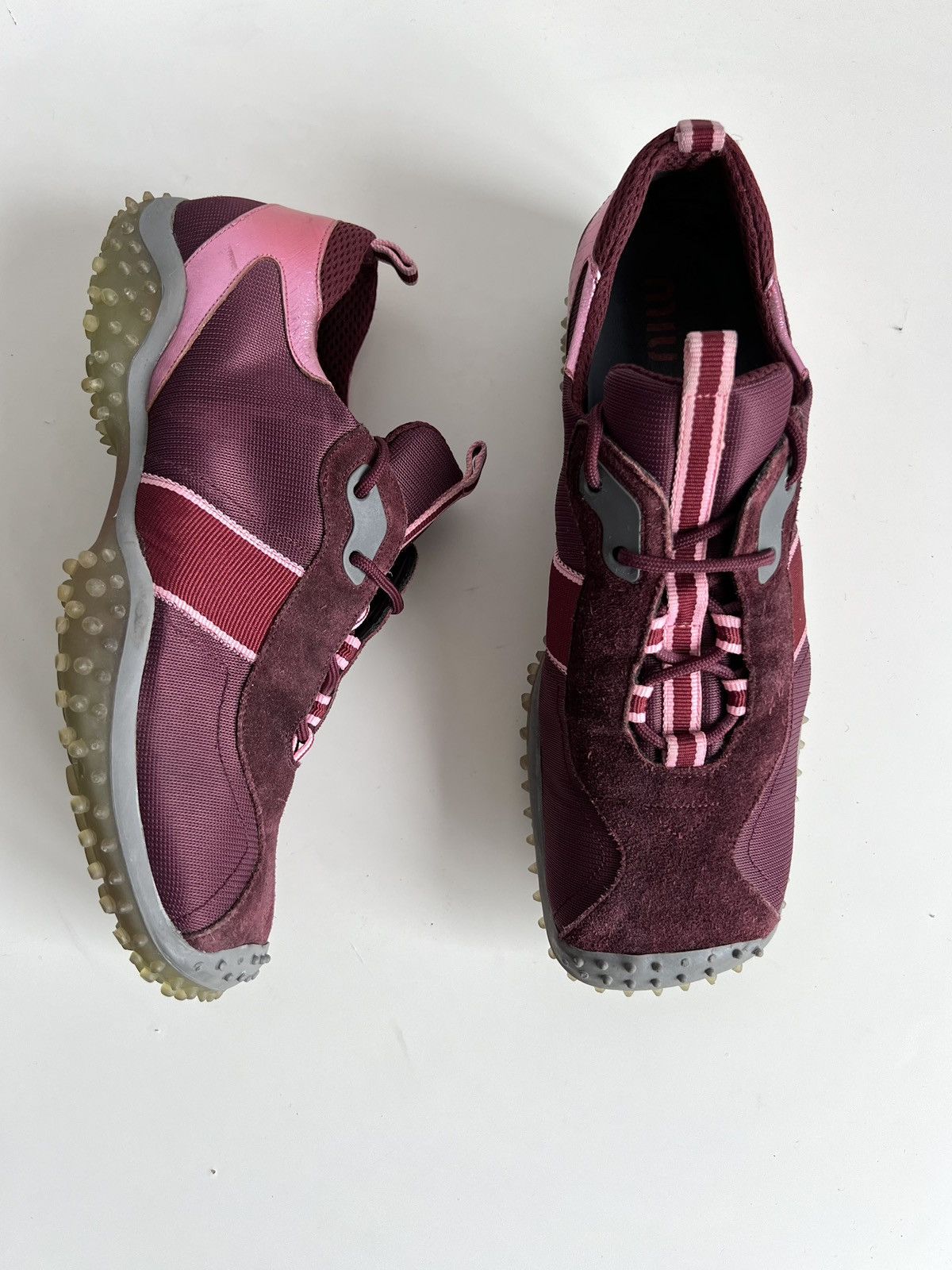 Miu Miu 🔥Iconic F/W99 MiuMiu Square Toe Bubble/Spike Sole Sneakers Size US 10 / IT 40 - 10 Thumbnail