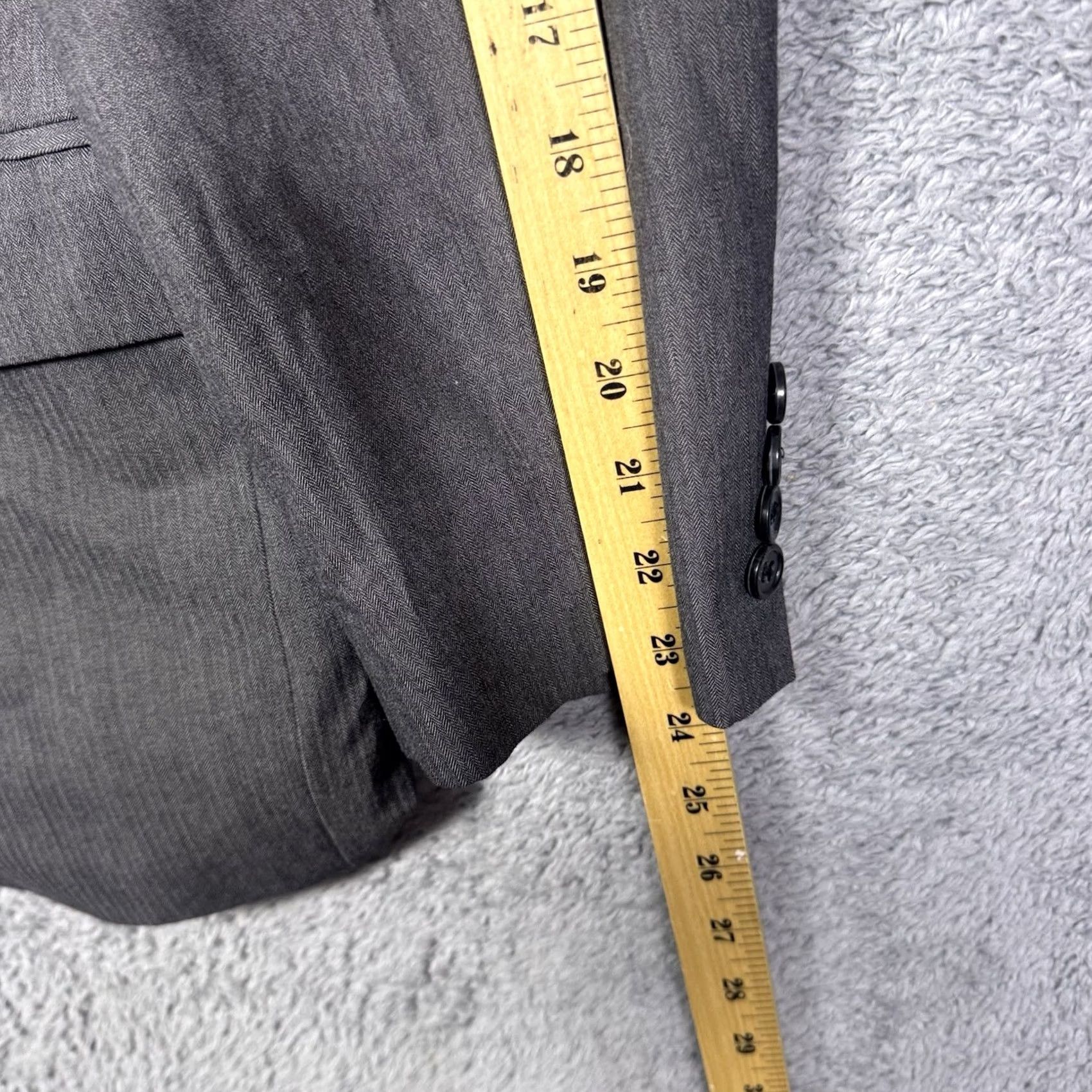 Joseph Abboud Joseph Abboud Suit - Mens 40S 34x29 Herringbone Peak Viscose Jacket Size 40R - 6 Thumbnail