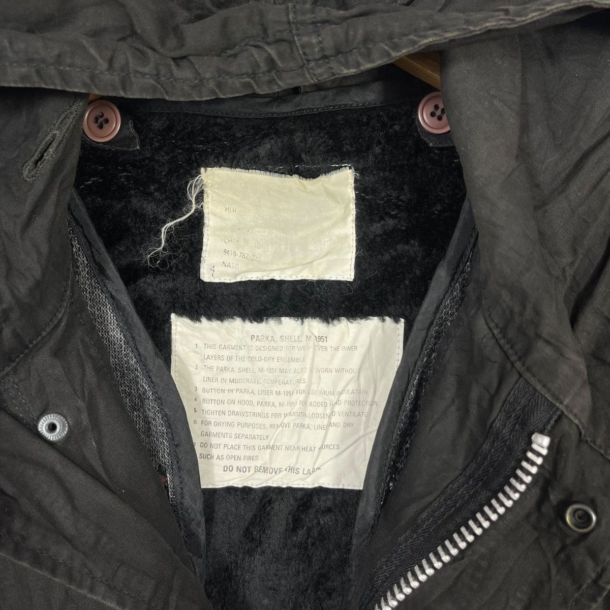Vintage Vintage HOUSTON M-1951 Fishtail Parka Black Military Hooded Size US XXL / EU 58 / 5 - 4 Thumbnail