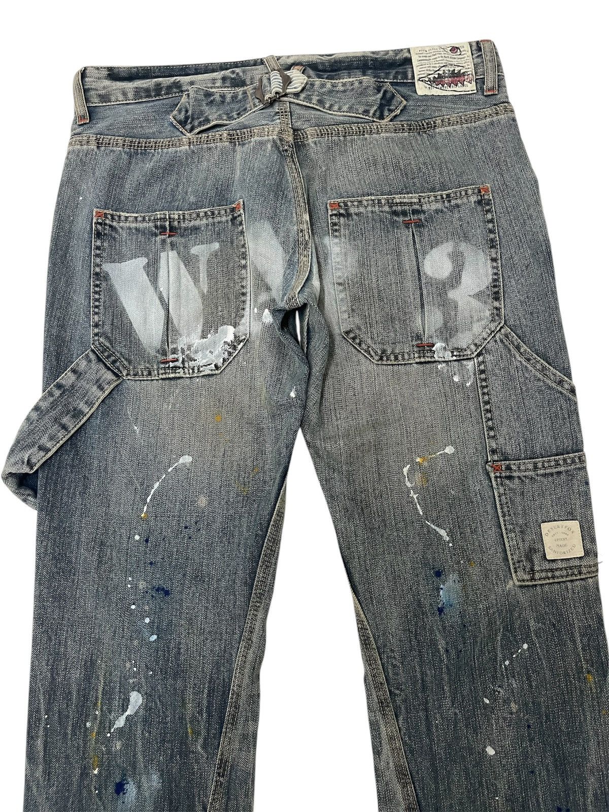 Japanese Brand × PPFM × Seditionaries Offer☄️PPFM carpenters paint splatter buckle back denim jeans Size US 32 / EU 48 - 1 Thumbnail