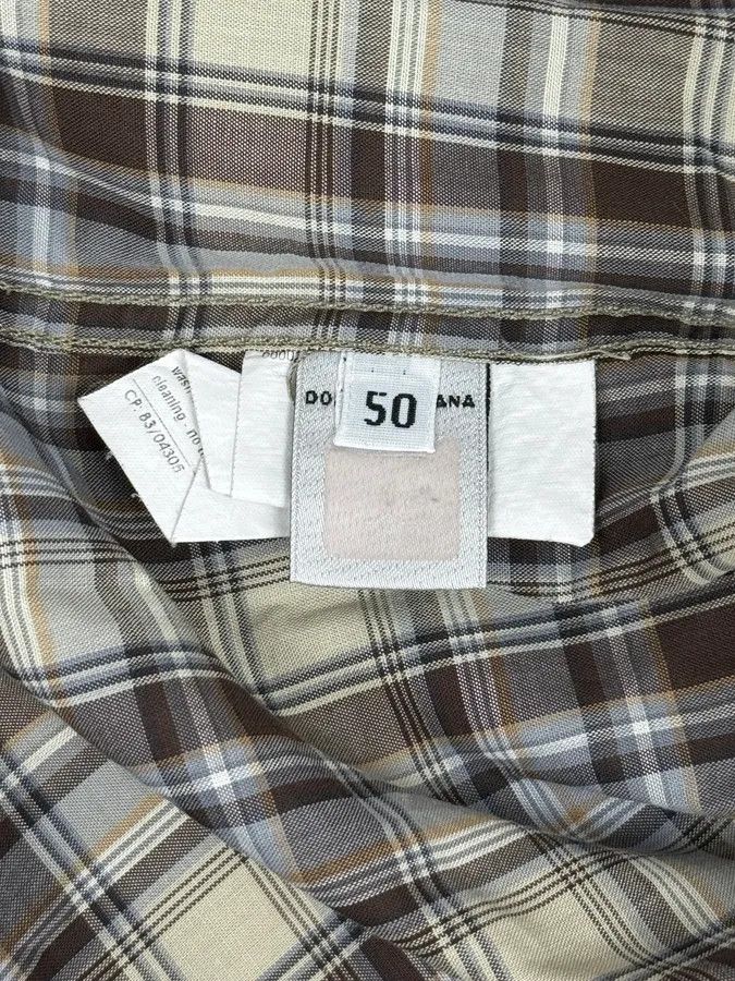 Dolce & Gabbana 2000s Dolce & Gabbana Beige Cargo Checkered Shirt Size US M / EU 48-50 / 2 - 11 Thumbnail